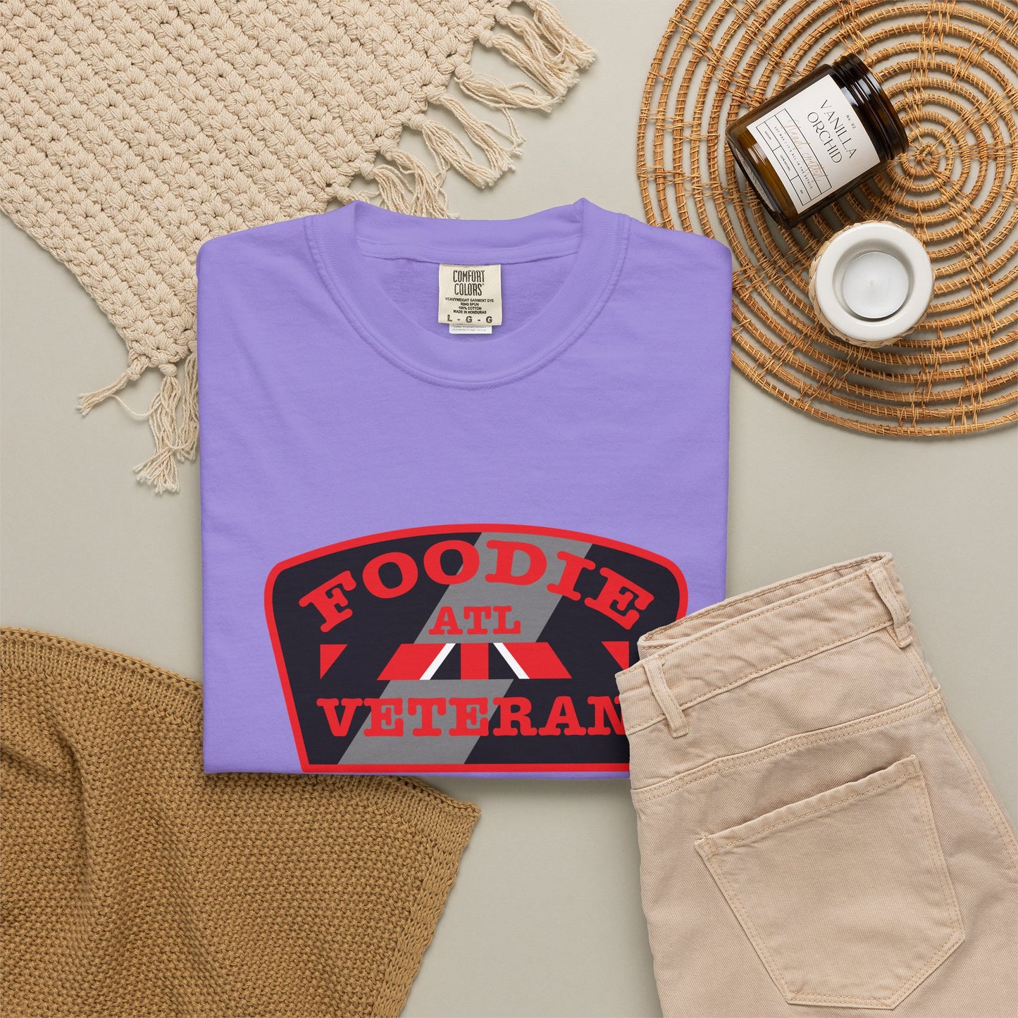 L.O.E.F Foodie Veteran ATL Unisex Tee Shirt (Red)