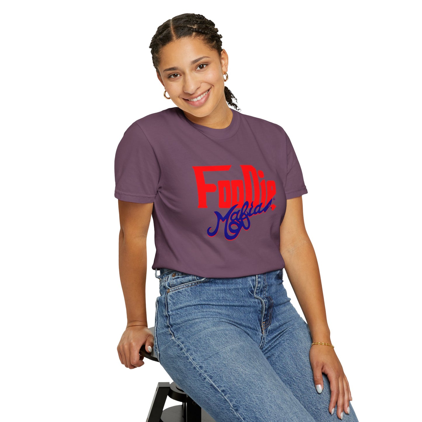L.O.E.F Red Foodie Mafia Unisex Tee shirt (Dark Blue)