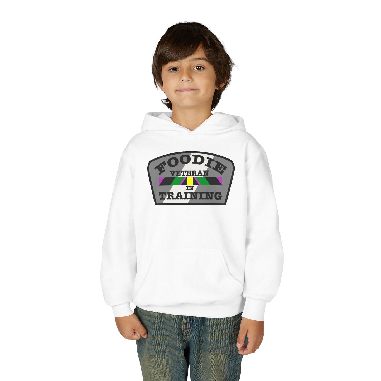 L.O.E.F Foodie Veteran In Training Youth Hoodie (Gray)