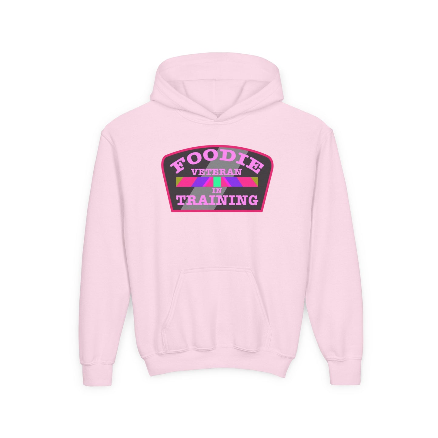 L.O.E.F Foodie Veteran In Training Youth Hoodie (Pink)