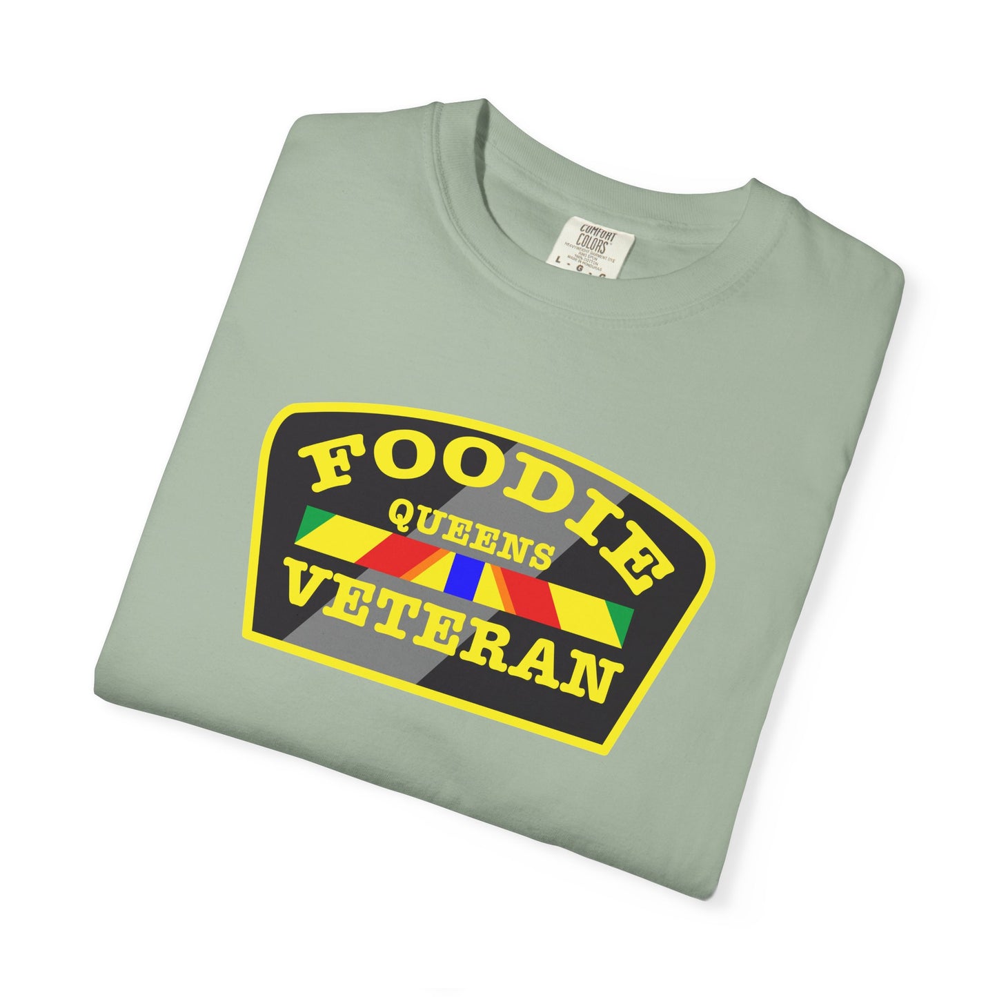 L.O.E.F Foodie Veteran QUEENS Unisex Tee Shirt (Yellow)