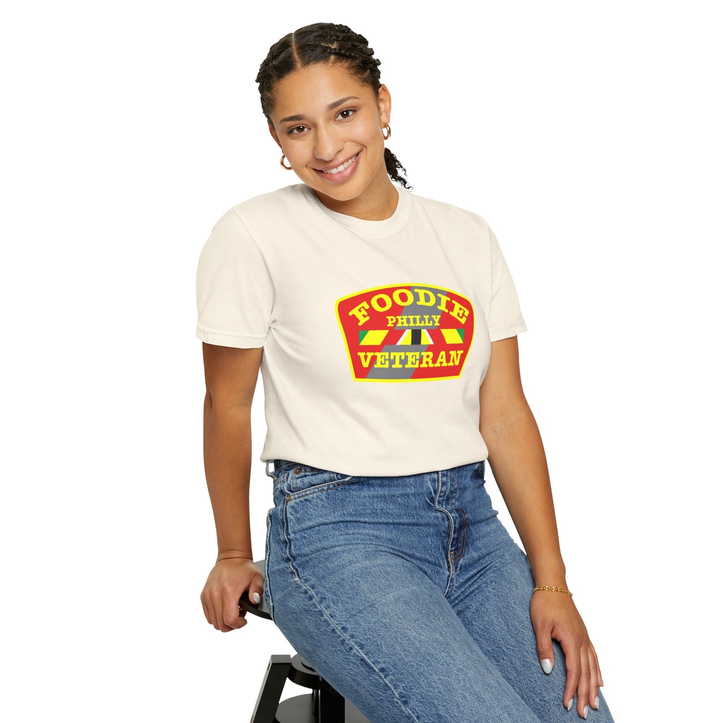 L.O.E.F Foodie Veteran PHILLY Unisex Tee Shirt (Yellow)