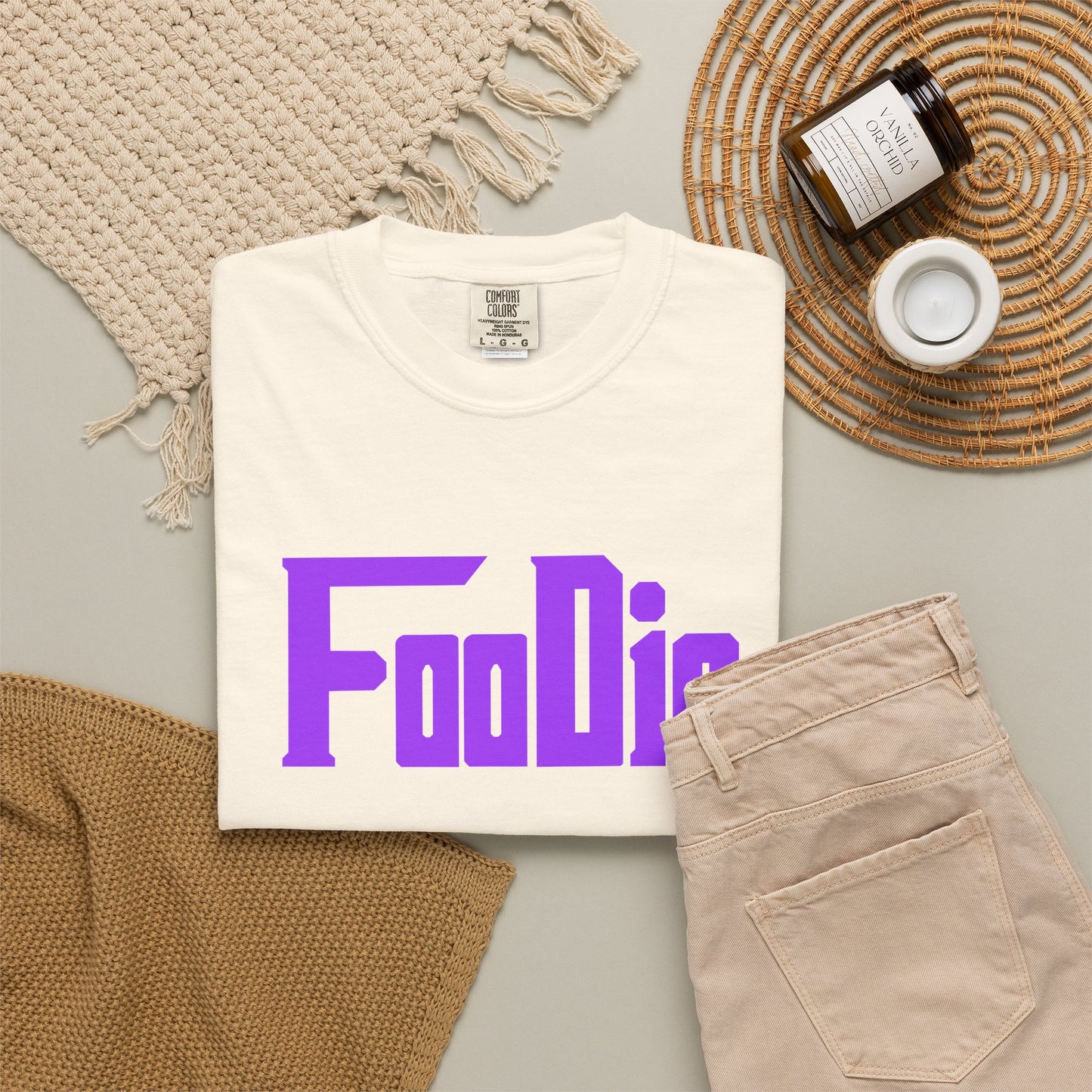 LO.E.F Foodie Unisex Tee Shirt (Bright Purple)