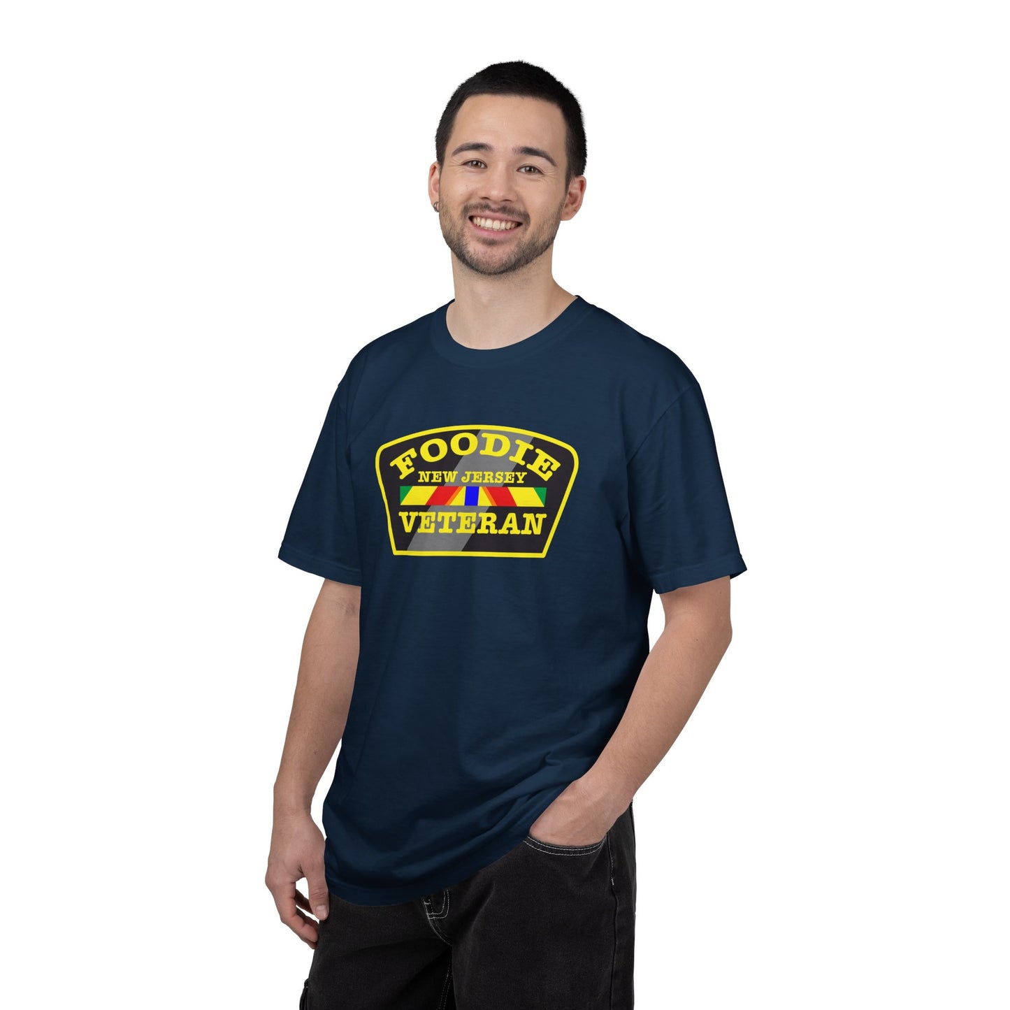 L.O.E.F Foodie Veteran NEW JERSEY Unisex Tee Shirt (Yellow)