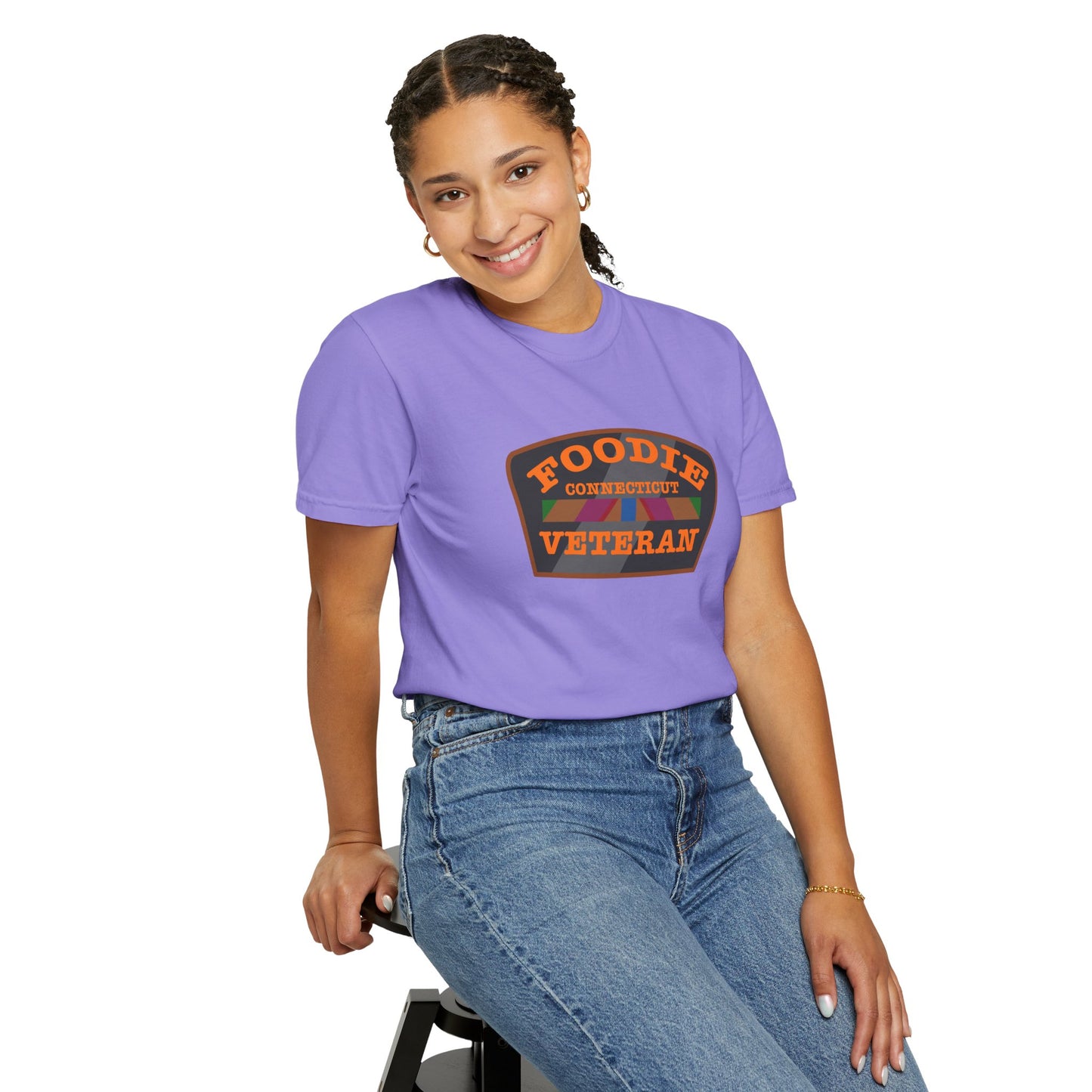 L.O.E.F Foodie Veteran CONNECTICUT Unisex Tee Shirt (Orange)