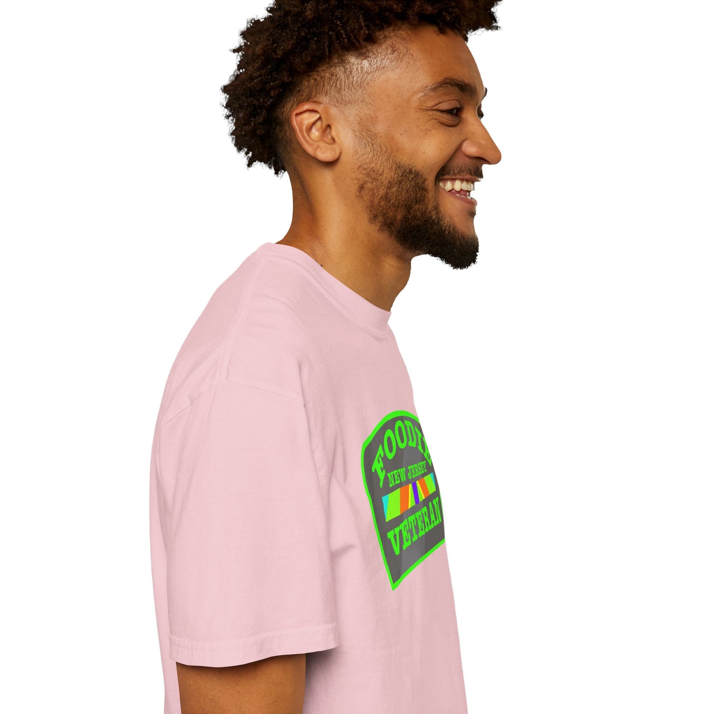 L.O.E.F Foodie Veteran NEW JERSEY Unisex Tee Shirt (Neon Green)
