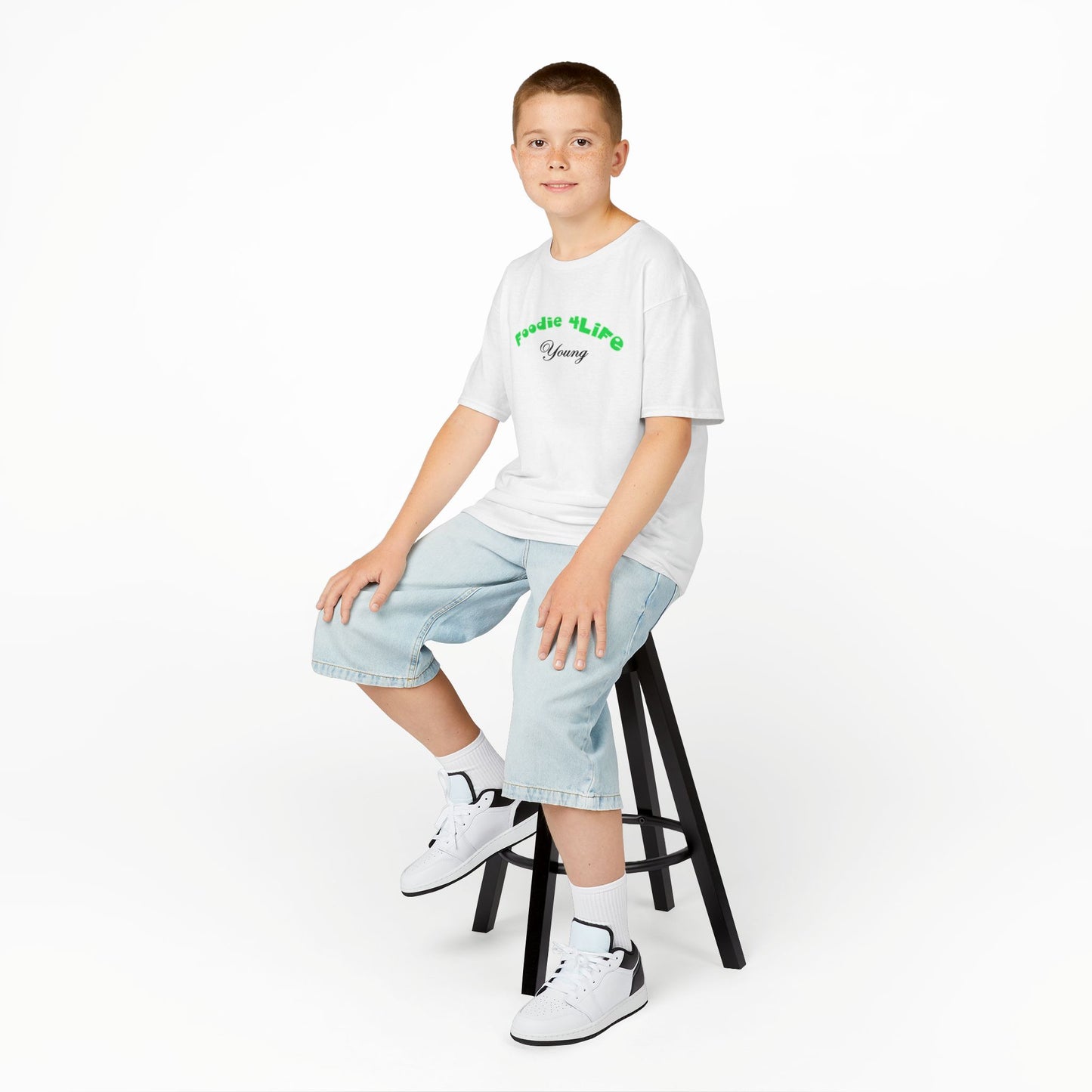 L.O.E.F Foodie 4Life Young Tee Shirt  (Machalite Green)