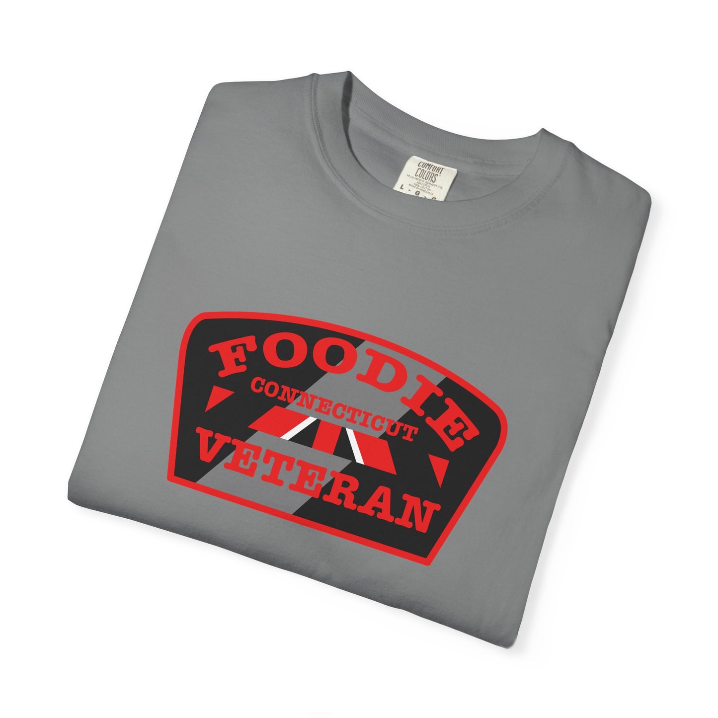 L.O.E.F Foodie Veteran CONNECTICUT Unisex Tee Shirt (Red)