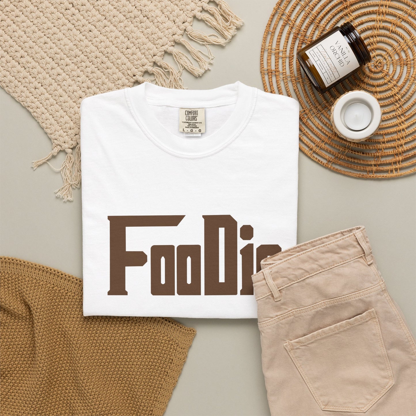 L.O.E.F Foodie Unisex Tee Shirt (Dark Brown)