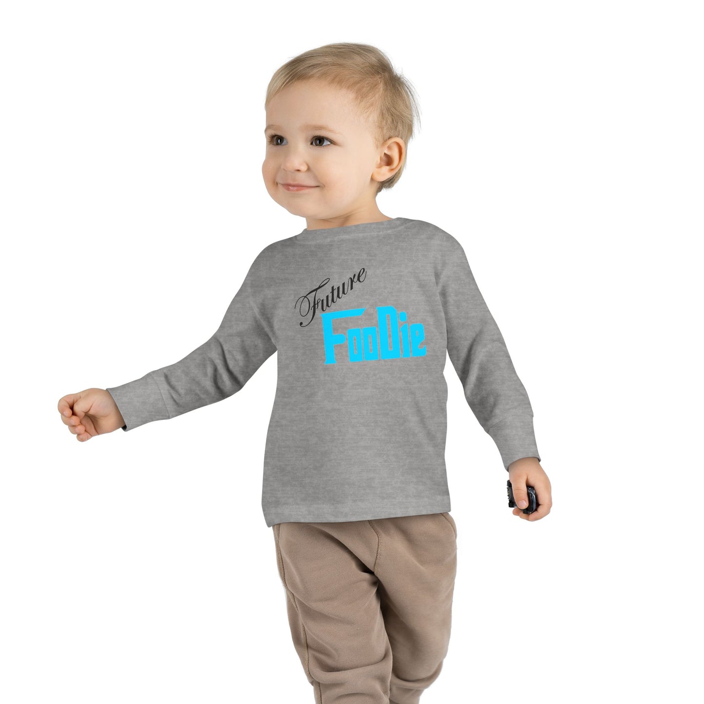 L.O.E.F Future Foodie Toddler Long Sleeve Tee (Neon Blue)