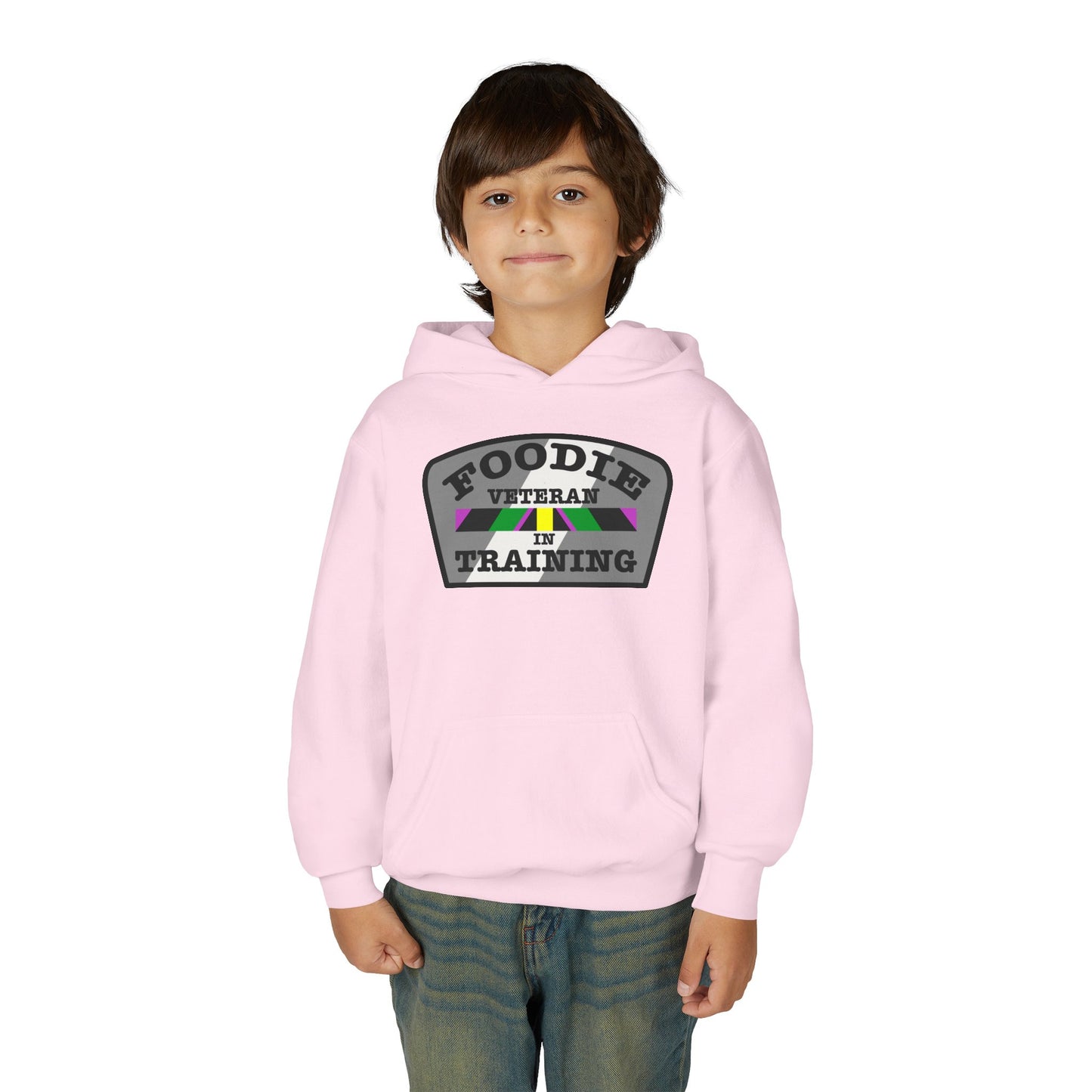 L.O.E.F Foodie Veteran In Training Youth Hoodie (Gray)