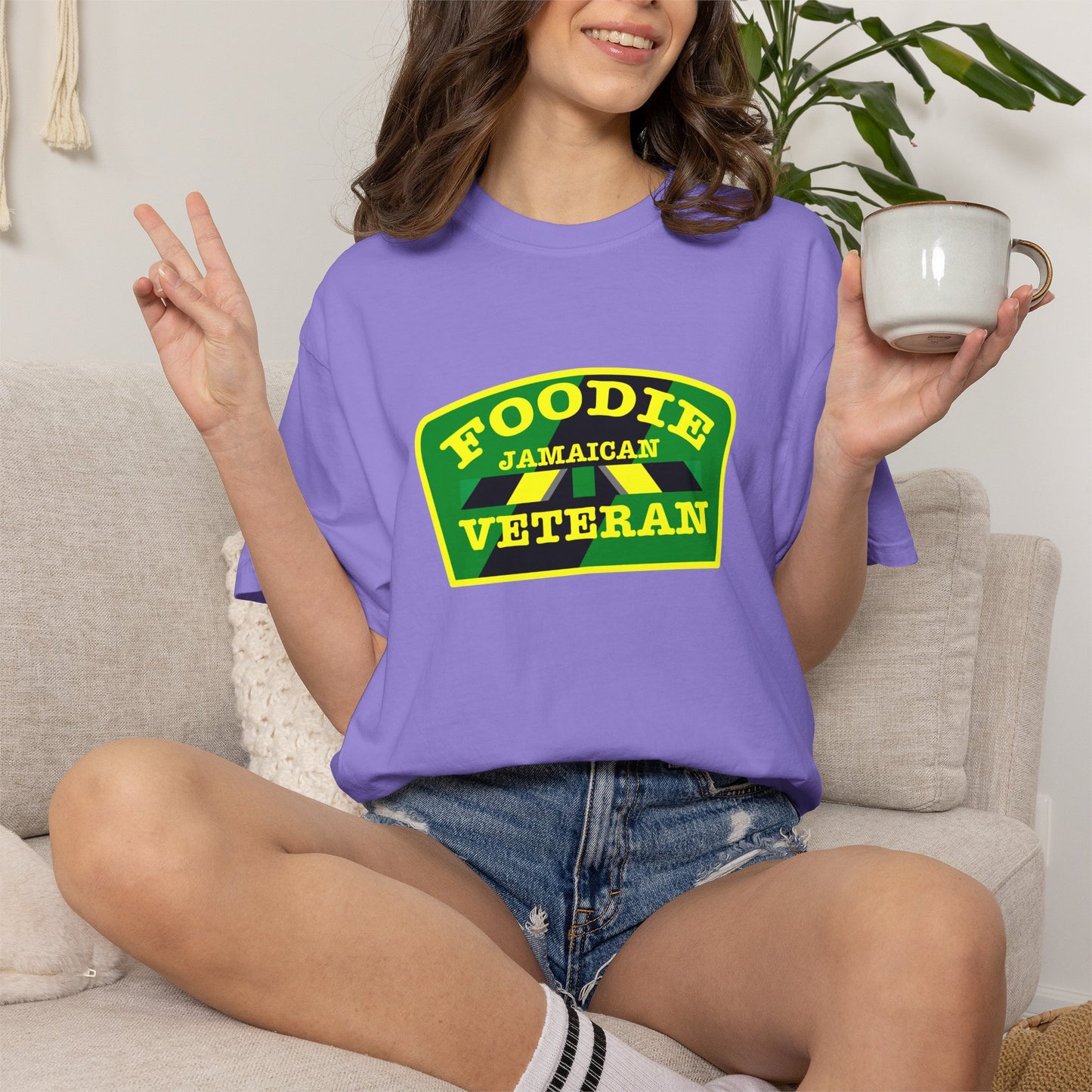 L.O.E.F Foodie Veteran Jamaican Unisex Tee Shirt