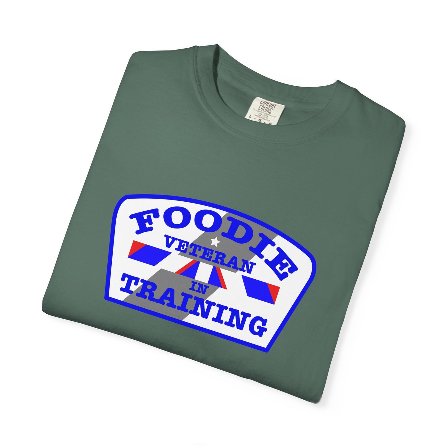L.O.E.F Foodie Veteran IN TRAINING Unisex Tee Shirt (Blue)