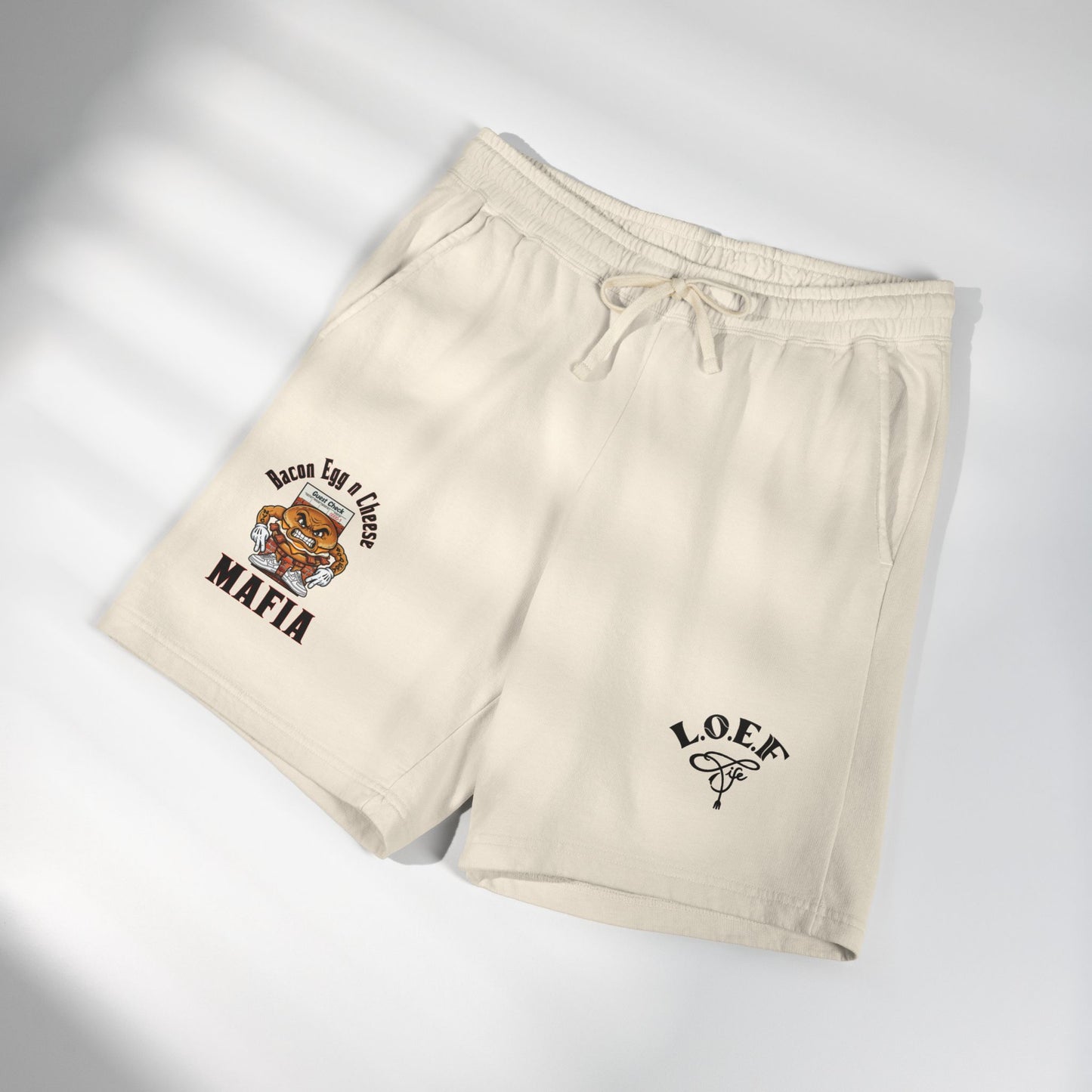 L.O.E.F Bacon Egg n Cheese Mafia Sweat Shorts