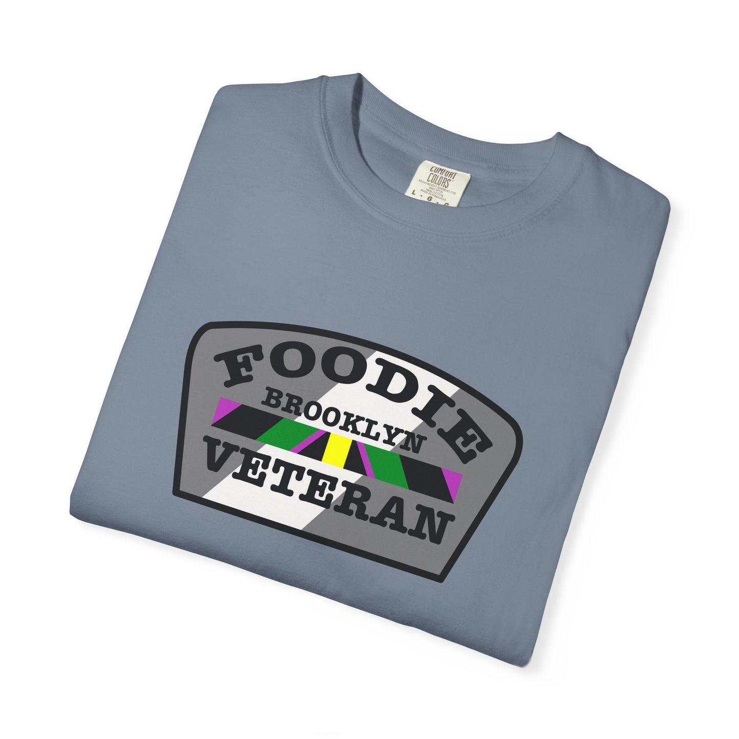 L.O.E.F Foodie Veteran Brooklyn Unisex Tee Shirt (Gray)