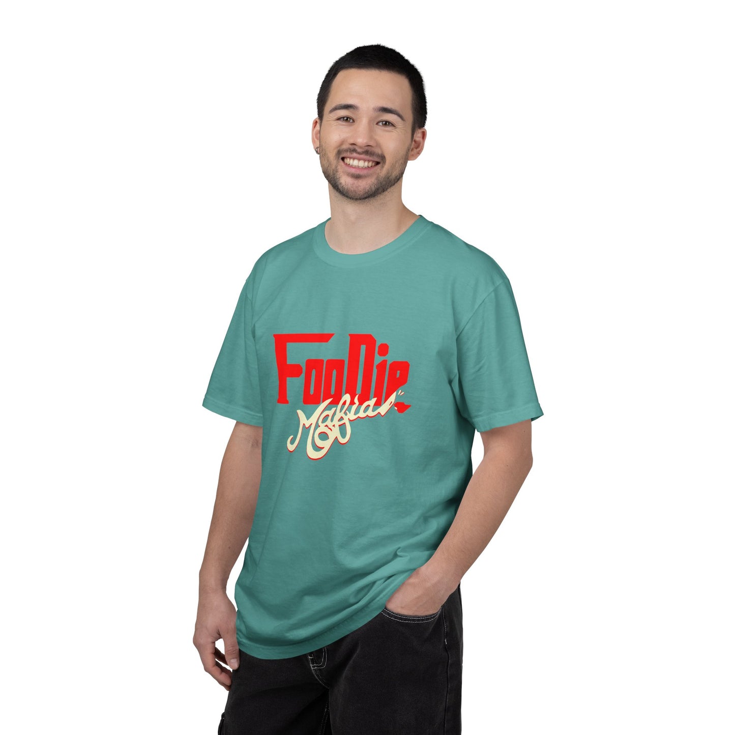 L.O.E.F Red Foodie Mafia Unisex Tee Shirt (Cream)