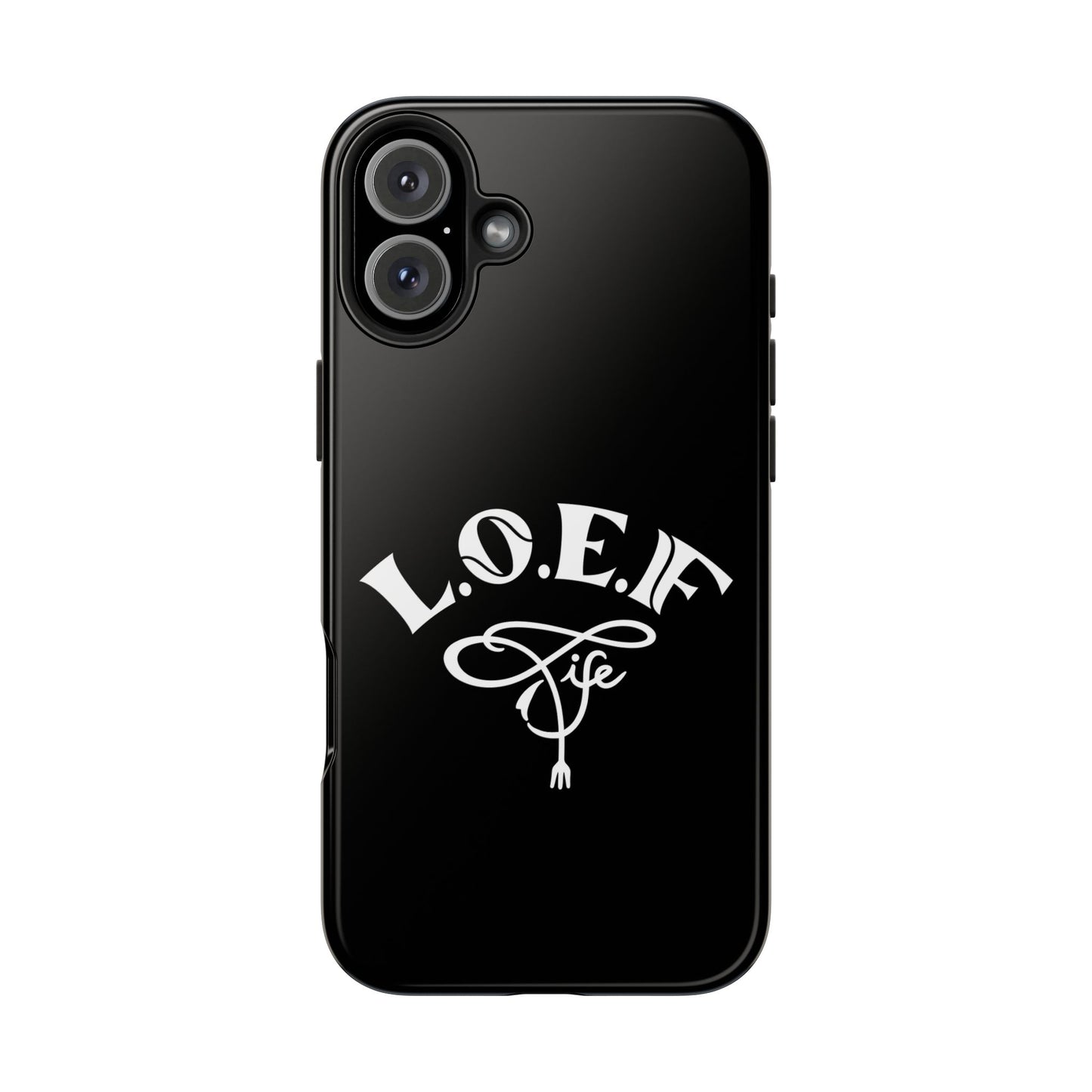 L.O.E.F Black Glossy Protective Phone Case