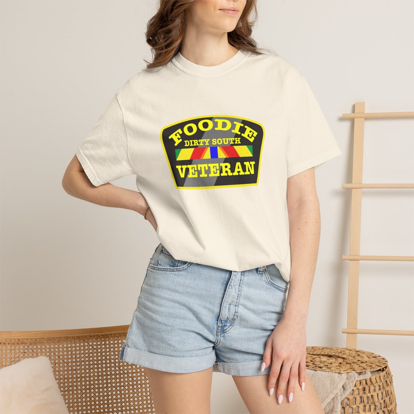 L.O.E.F Foodie Veteran DIRTY SOUTH Unisex Tee Shirt (Yellow)