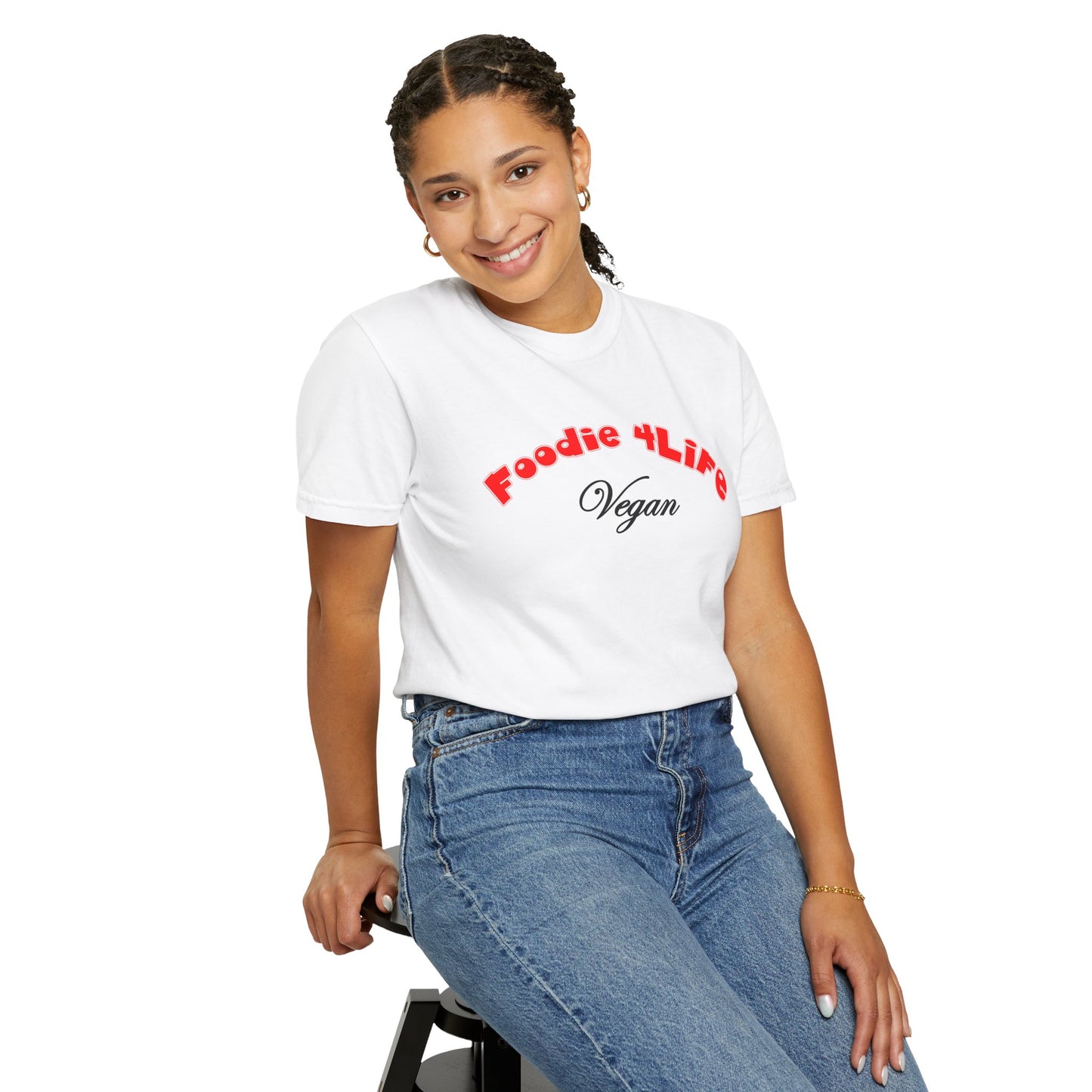 L.O.E.F Foodie 4Life Vegan Unisex Tee Shirt (Fiery Red)