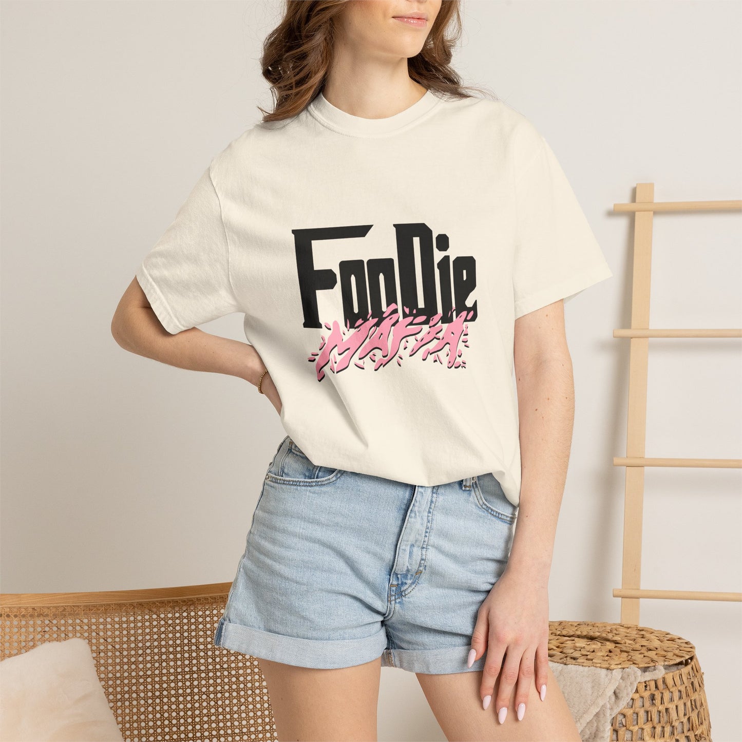 L.O.E.F Foodie Mafia Tee Shirt (Soft Pink)