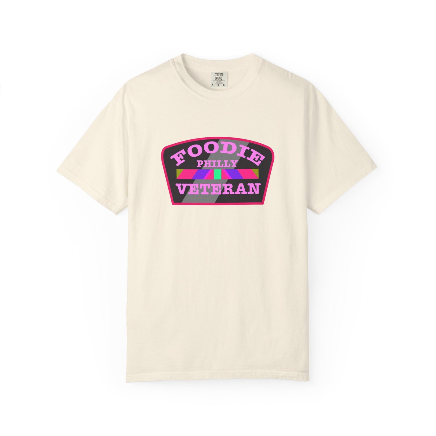 L.O.E.F Foodie Veteran PHILLY Unisex Tee Shirt (Pink)