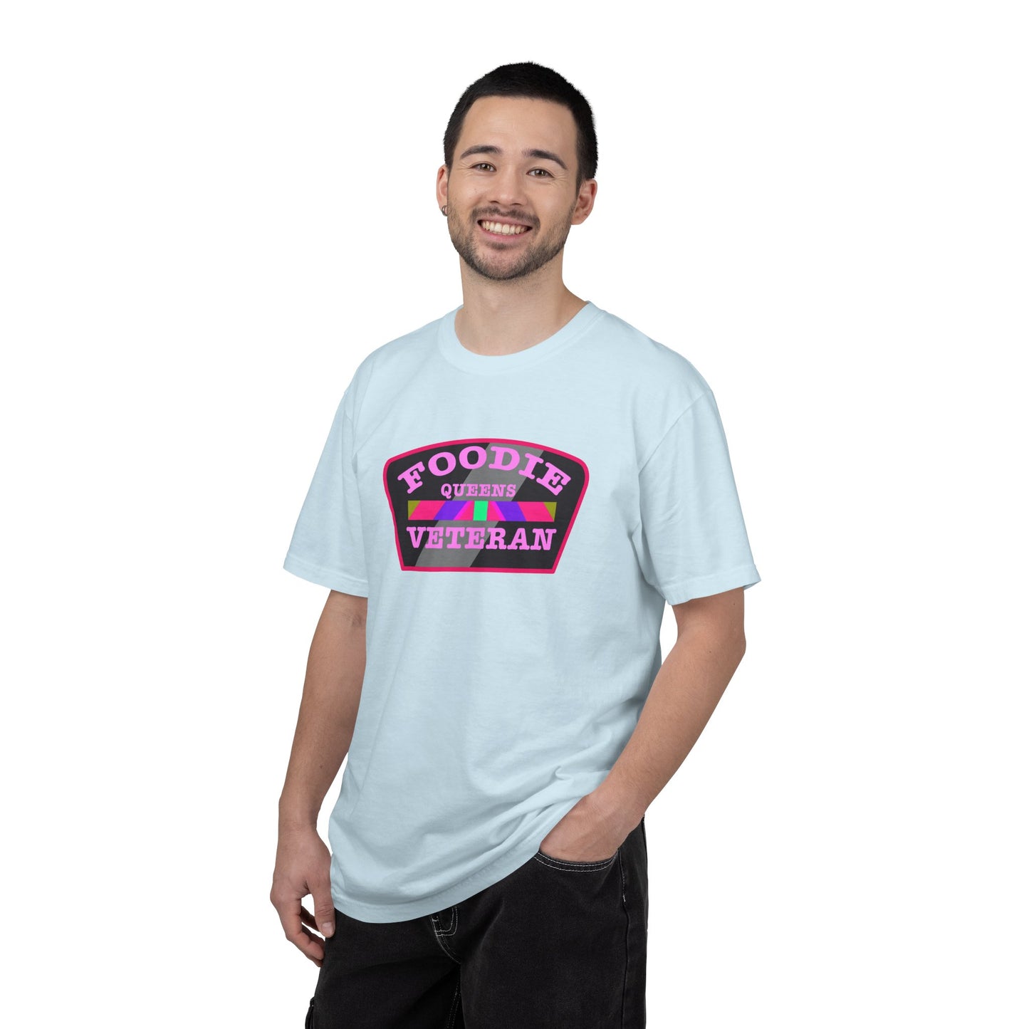 L.O.E.F Foodie Veteran QUEENS Unisex Tee Shirt (Pink)