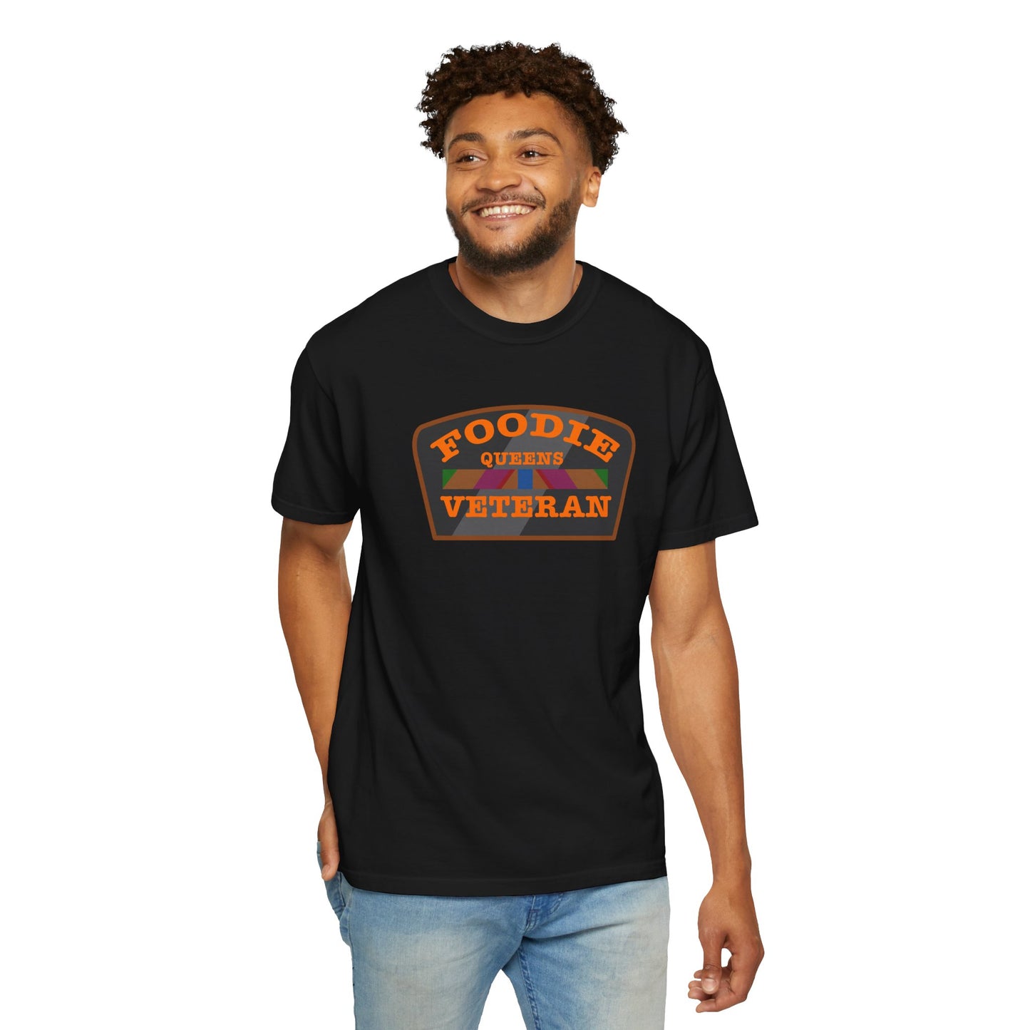 L.O.E.F Foodie Veteran QUEENS Unisex Tee Shirt (Orange)