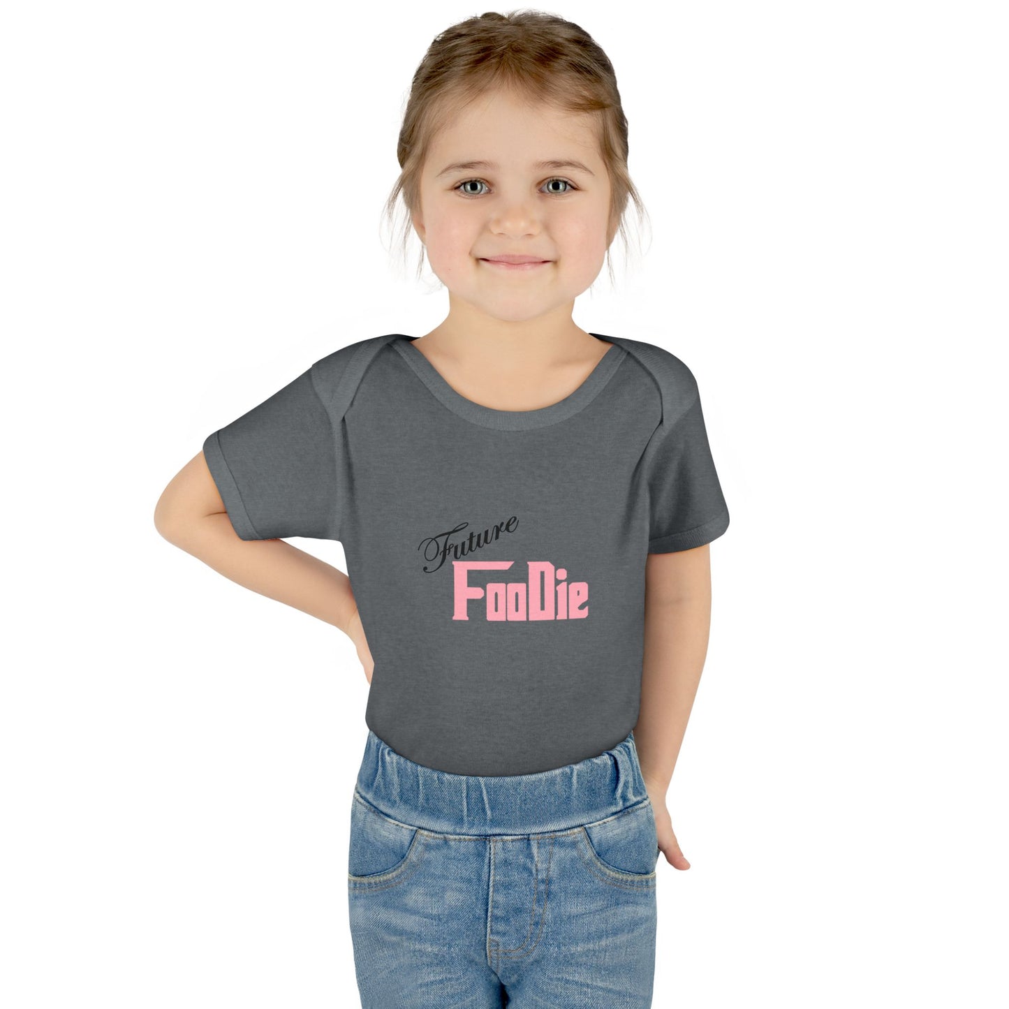 L.O.E.F Future Foodie Toddler Bodysuit (Soft Pink)