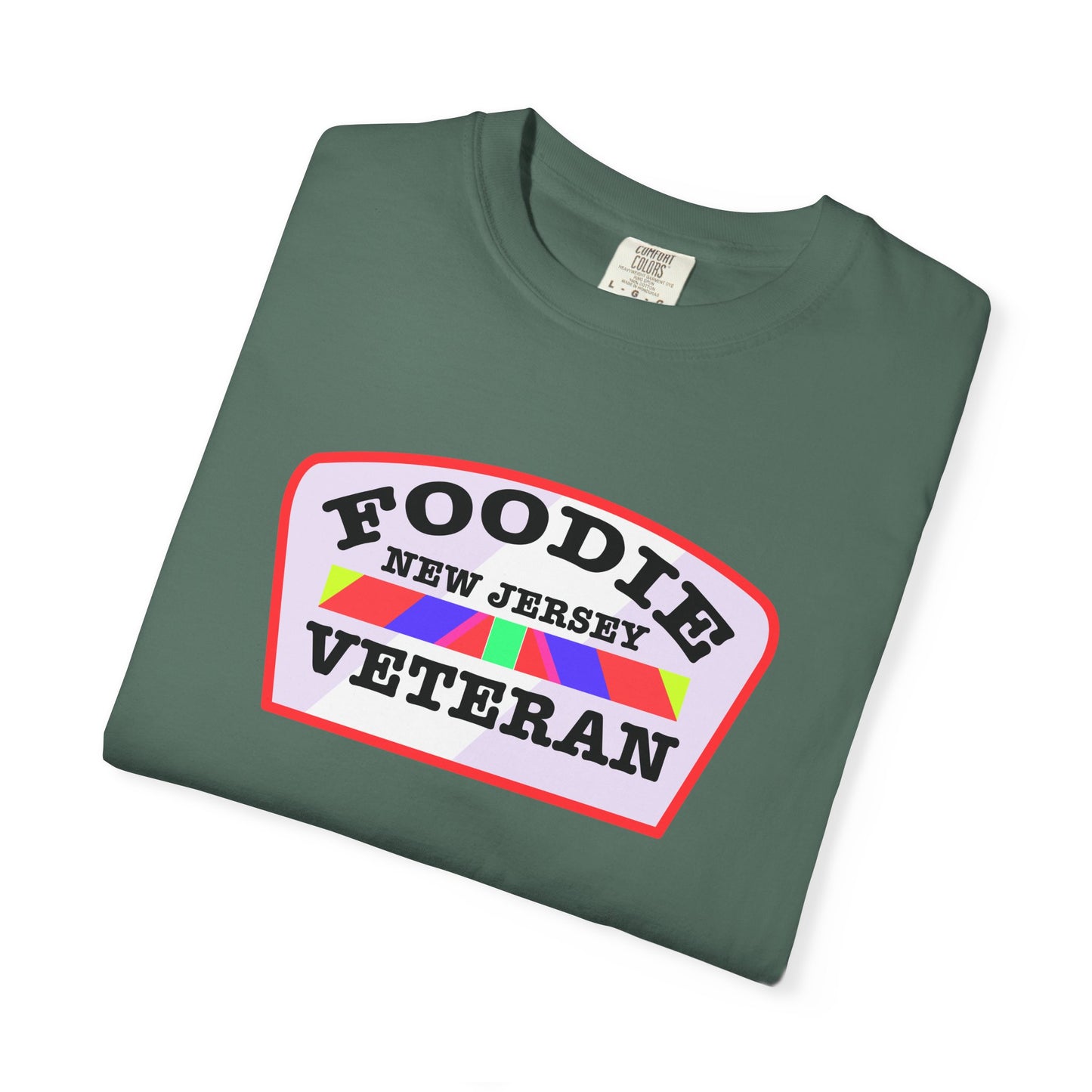 L.O.E.F Foodie Veteran NEW JERSEY Unisex Tee Shirt (Soft Pink)
