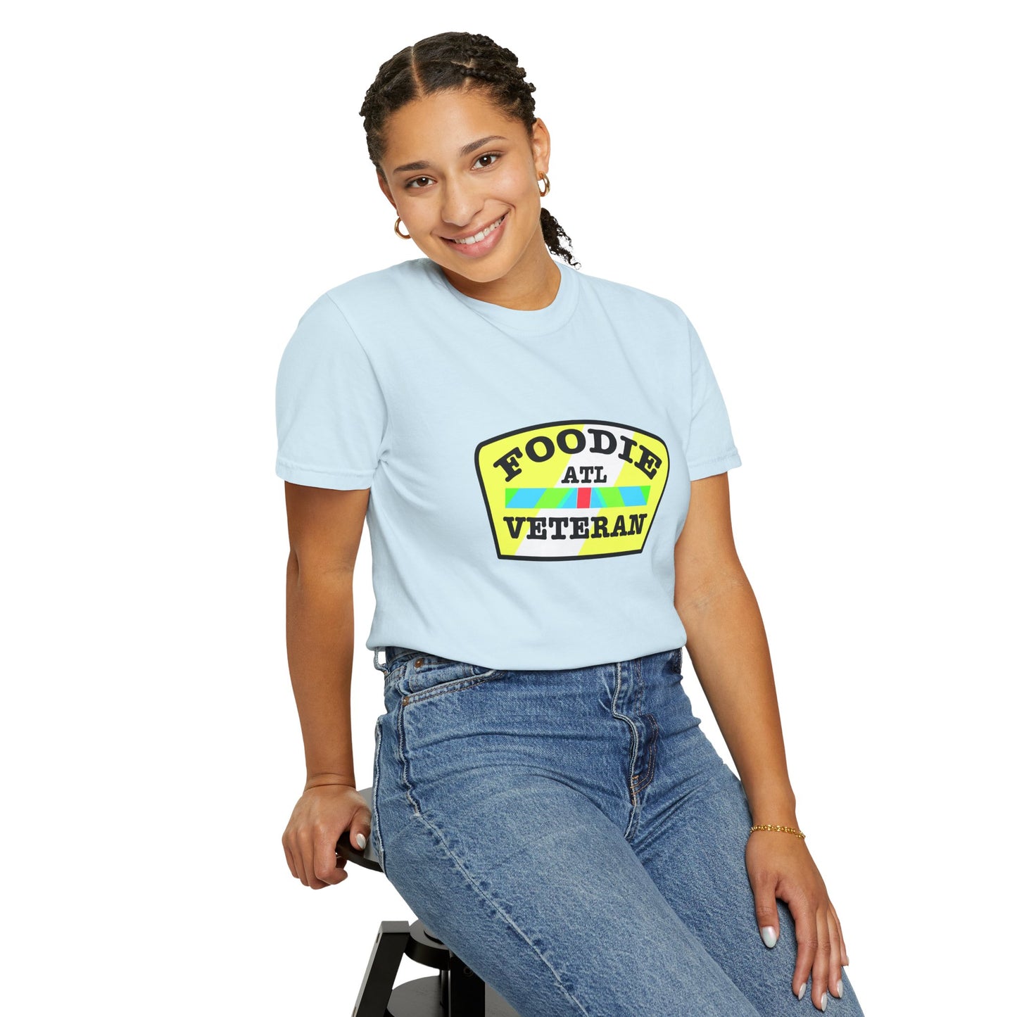 L.O.E.F Foodie Veteran ATL Unisex Tee Shirt (Yellow and Black)