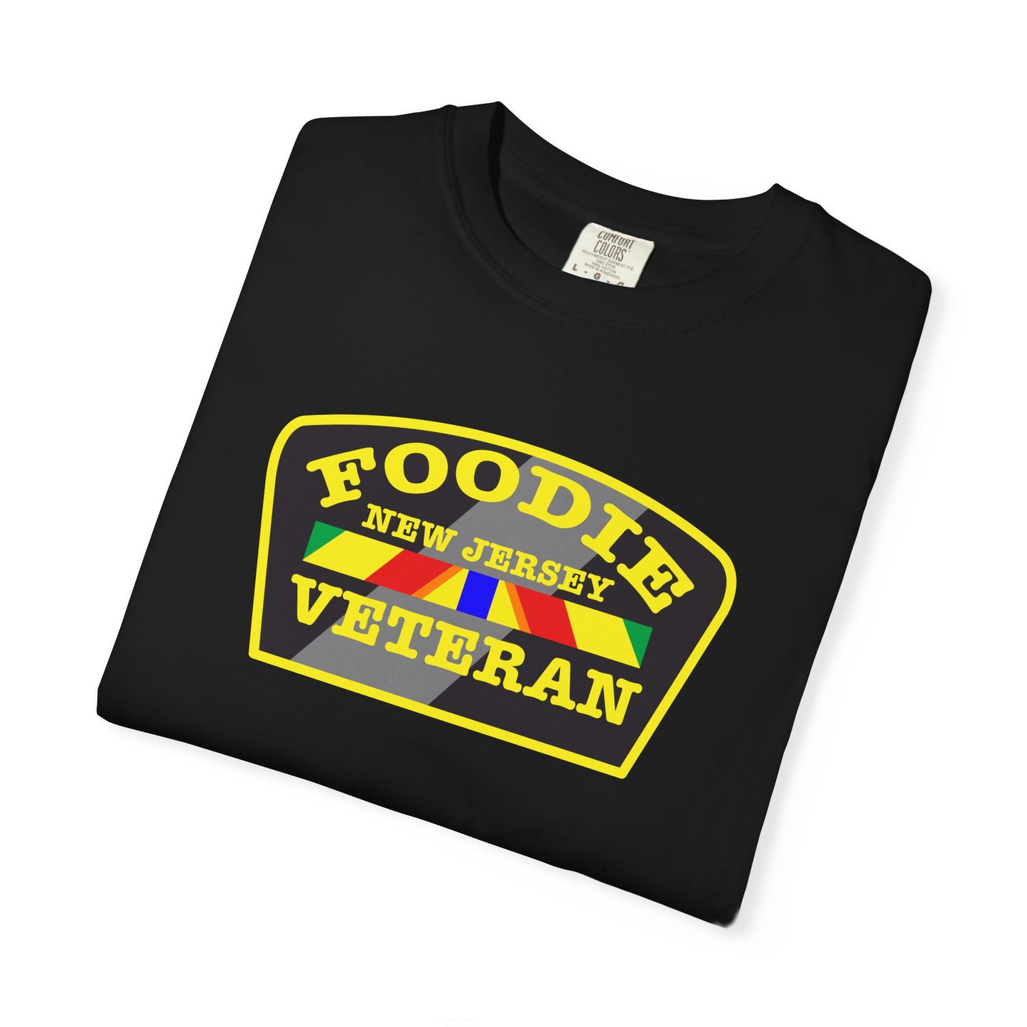 L.O.E.F Foodie Veteran NEW JERSEY Unisex Tee Shirt (Yellow)
