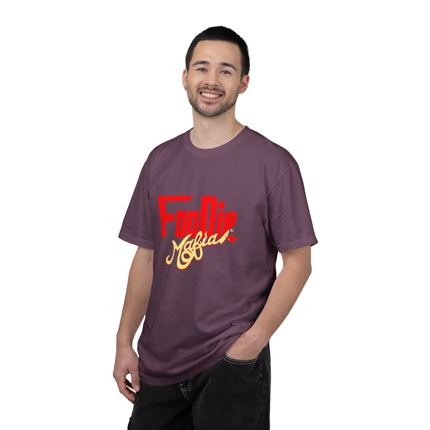 L.O.E.F Red Foodie Mafia Unisex Tee Shirt (Soft Yellow)