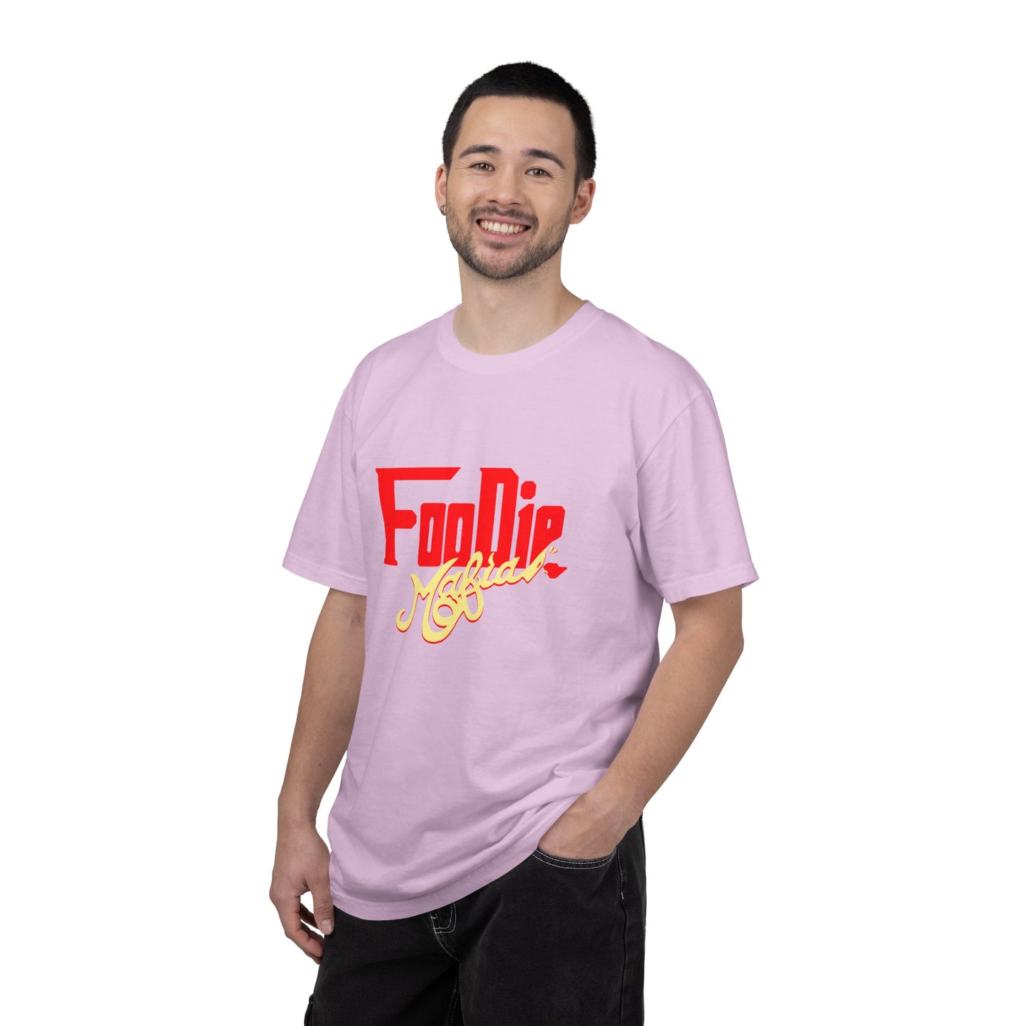 L.O.E.F Red Foodie Mafia Unisex Tee Shirt (Soft Yellow)