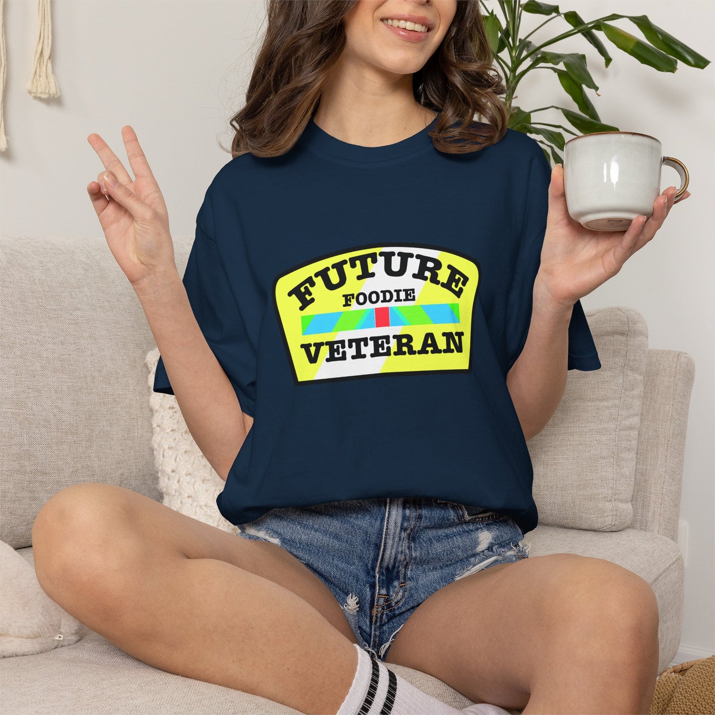 L.O.E.F Future Foodie Veteran Unisex Tee Shirt (Yellow and Black)