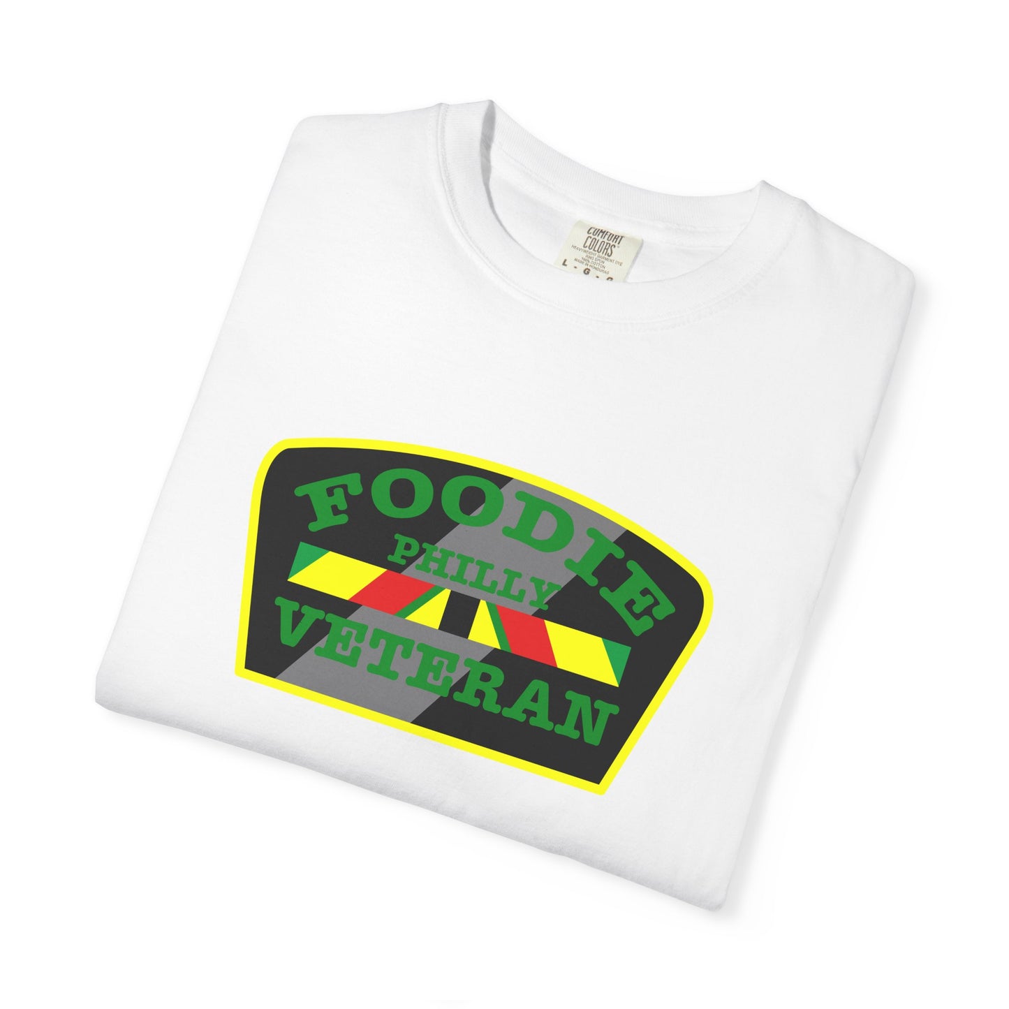 L.O.E.F Foodie Veteran PHILLY Unisex Tee Shirt (Green)