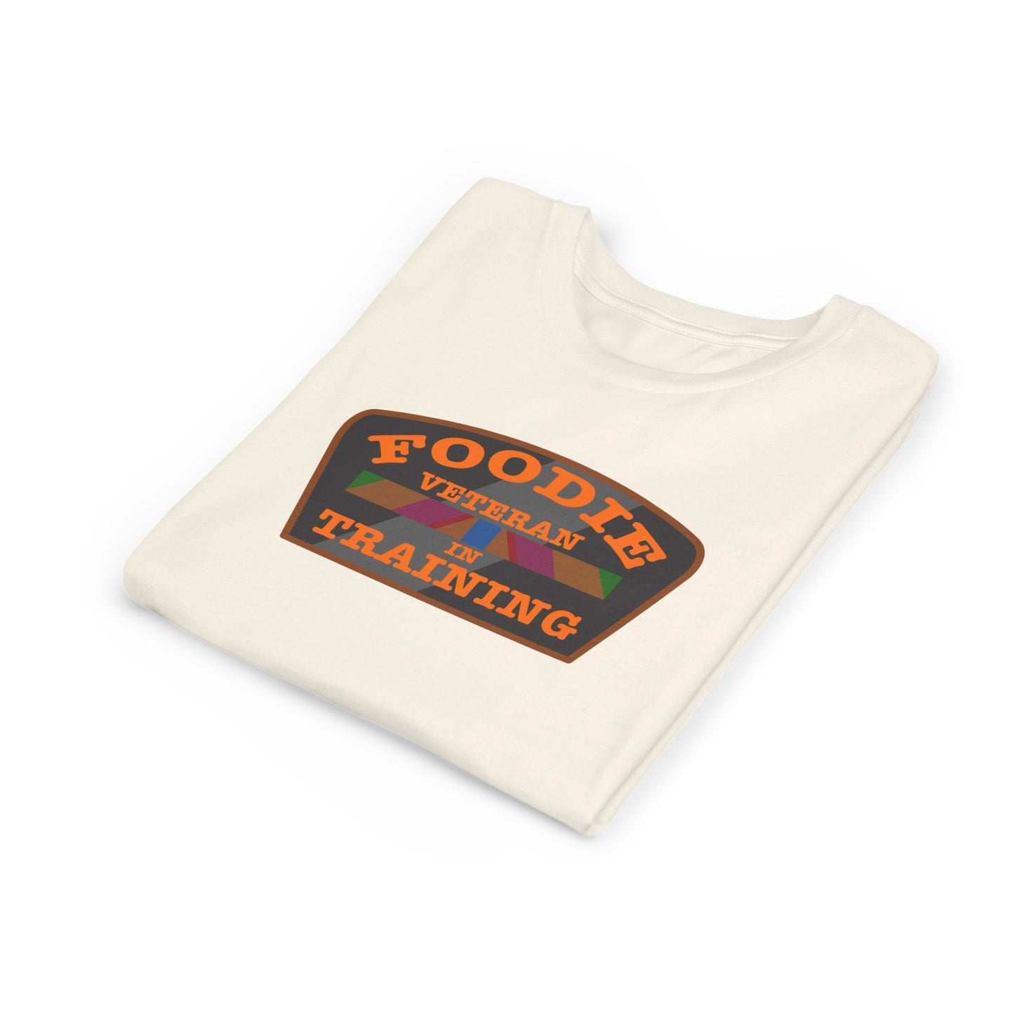 L.O.E.F Foodie Veteran In Training Kids Tee Shirt  (Orange)