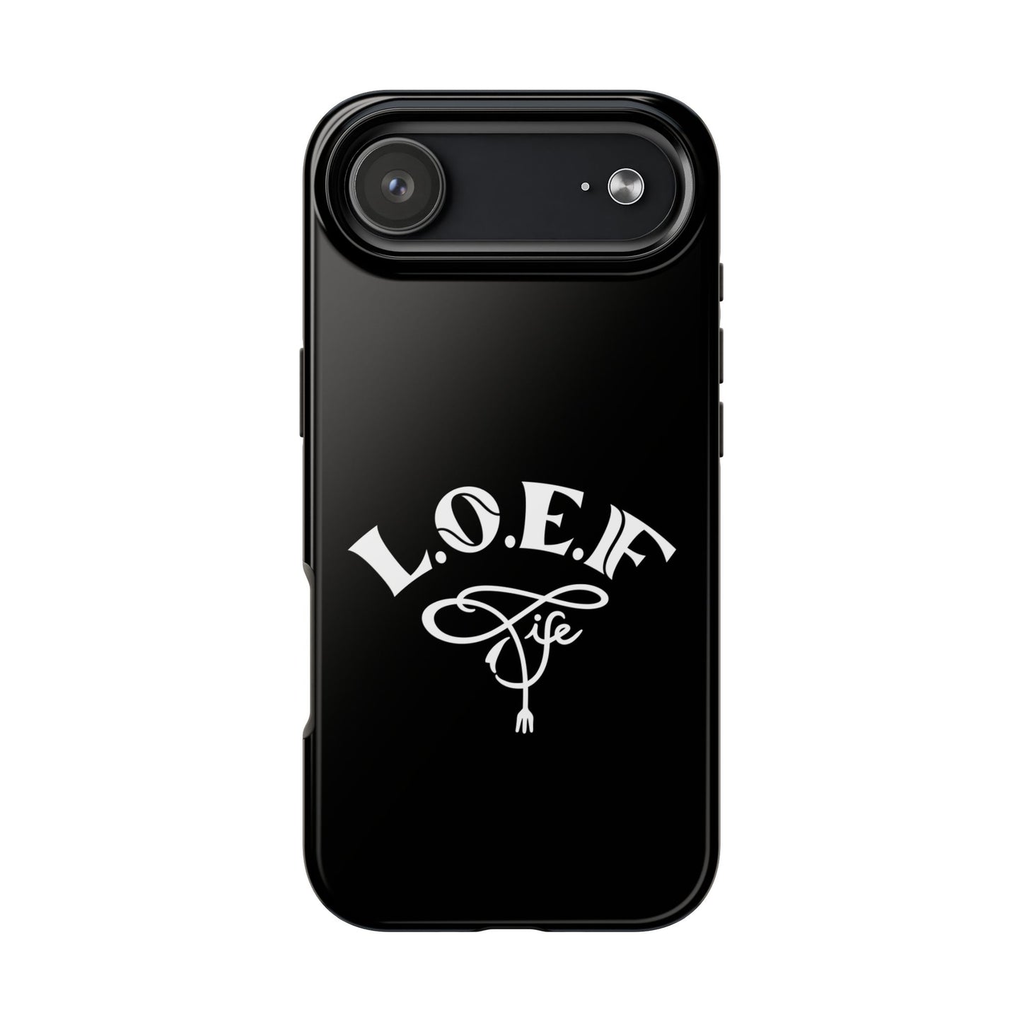 L.O.E.F Black Glossy Protective Phone Case
