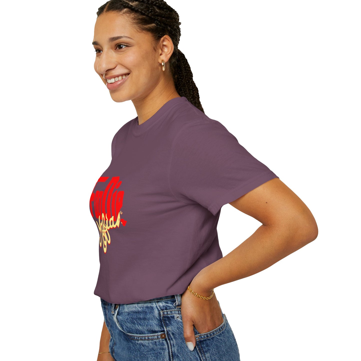 L.O.E.F Red Foodie Mafia Unisex Tee Shirt (Soft Yellow)