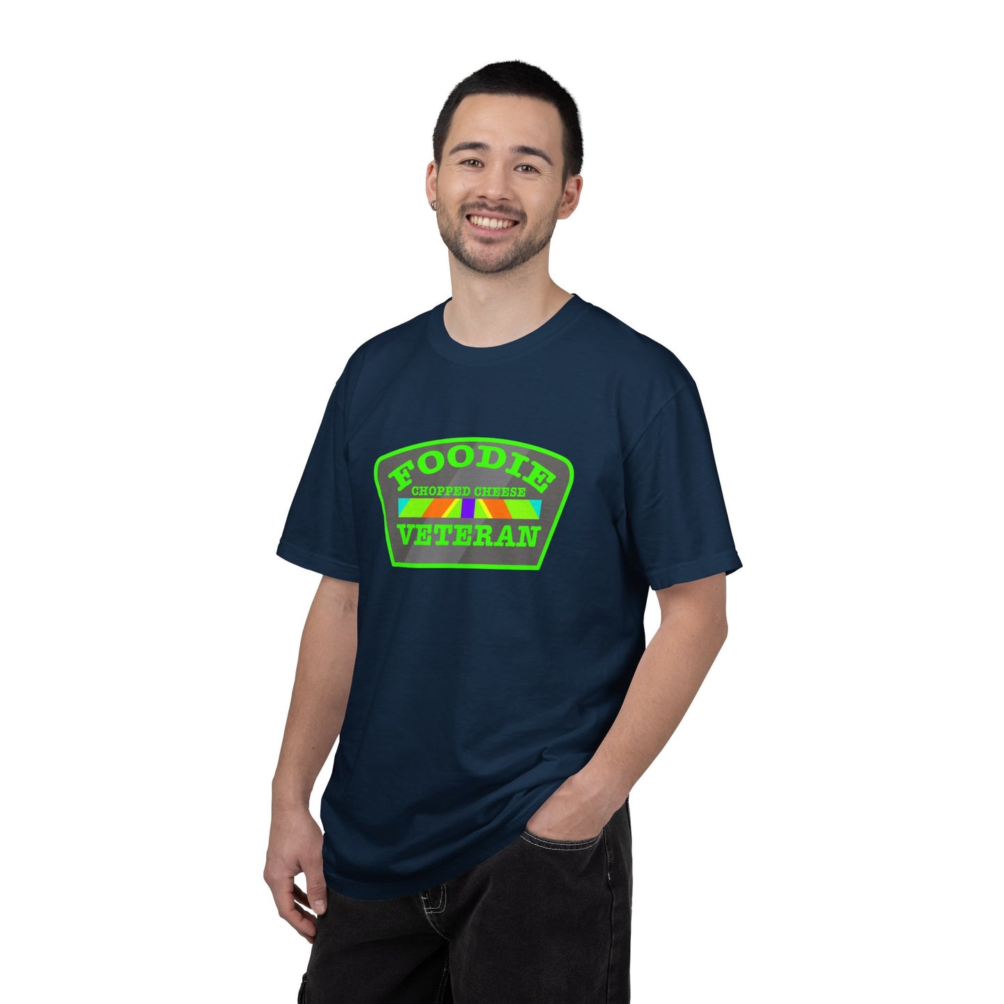 L.O.E.F Foodie Veteran Chopped Cheese Unisex Tee Shirt (Neon Green)