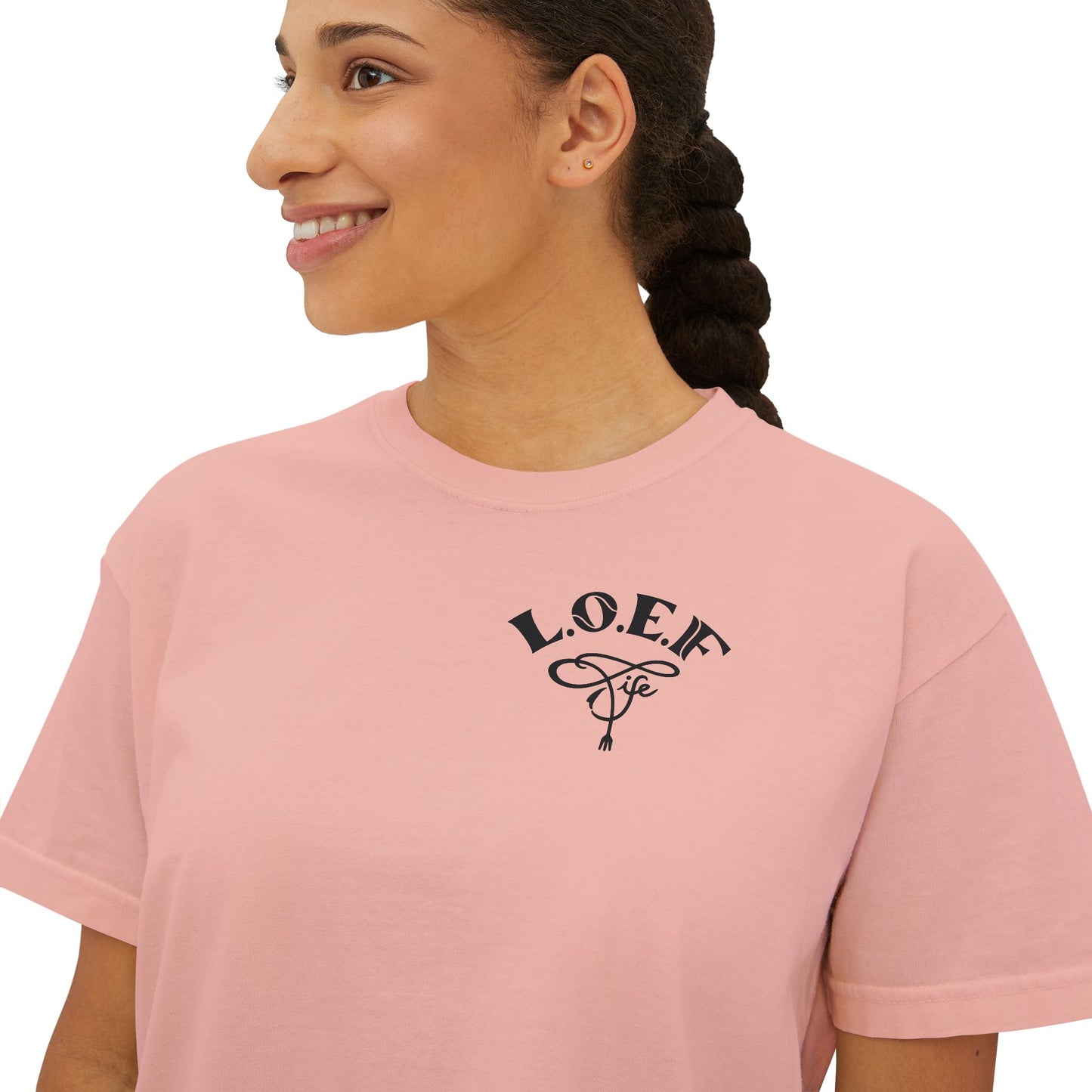 L.O.E.F Foodie 4Life Vegan Boxy Tee (Violet)