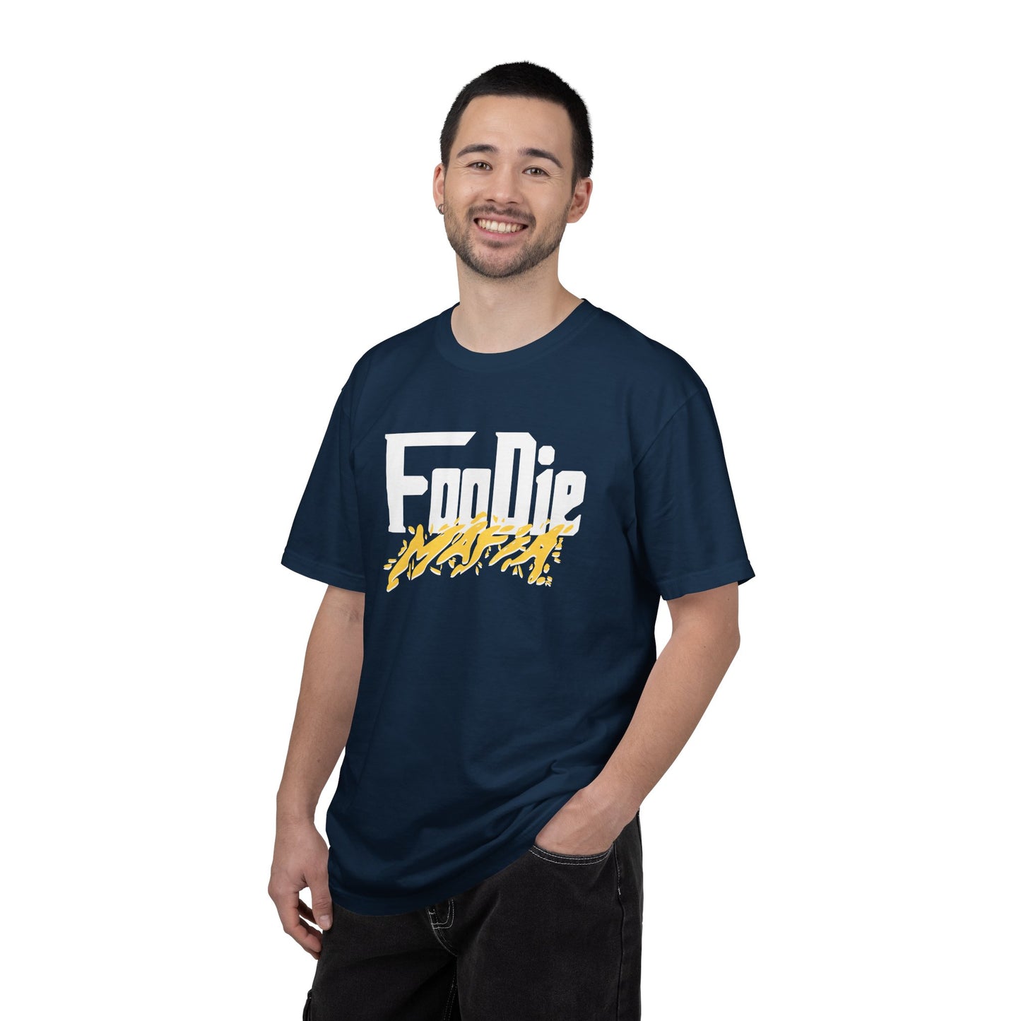 L.O.E.F White Foodie Mafia Unisex Tee Shirt (Yellow)