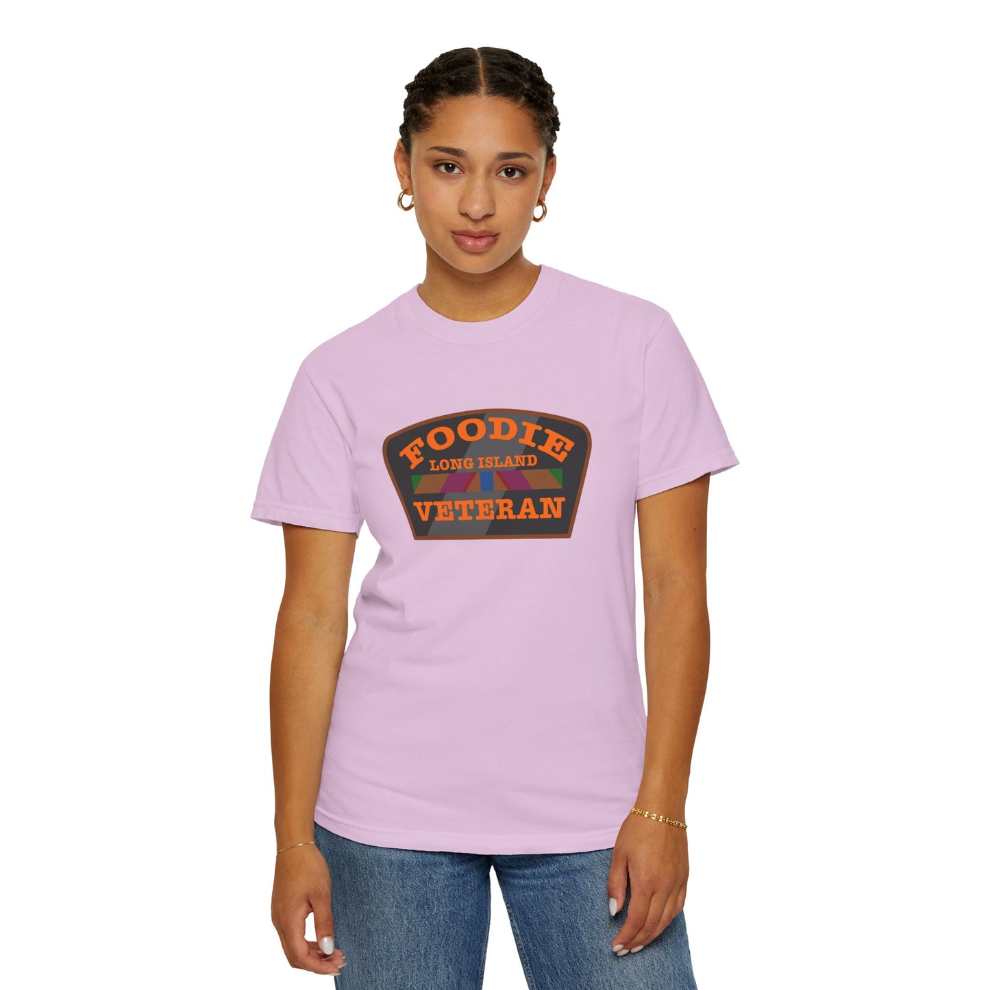L.O.E.F Foodie Veteran Long Island Unisex Tee Shirt (Orange)