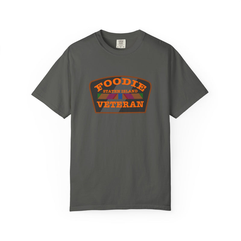 L.O.E.F Foodie Veteran STATEN ISLAND Unisex Tee Shirt (Orange)