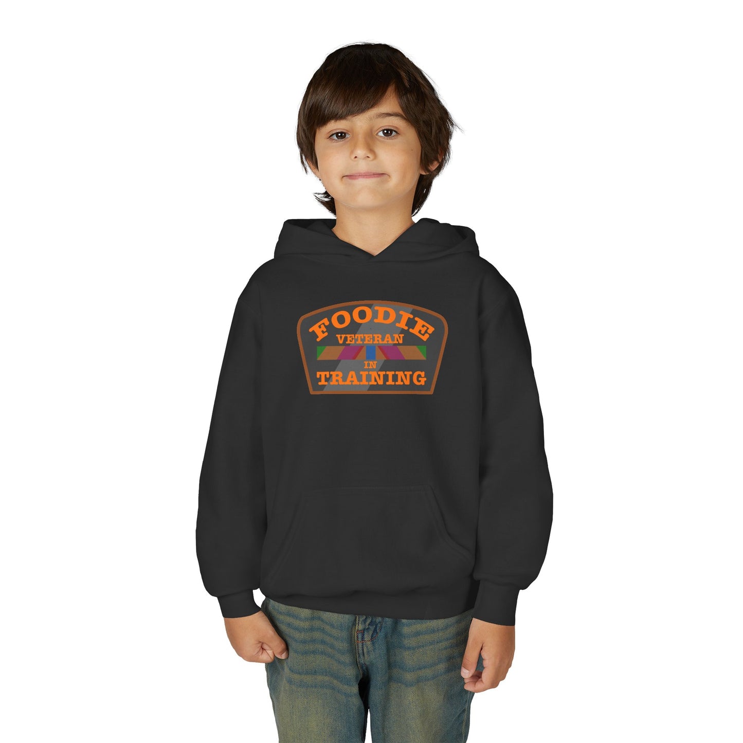 L.O.E.F Foodie Veteran In Training Kids Hoodie (Orange)