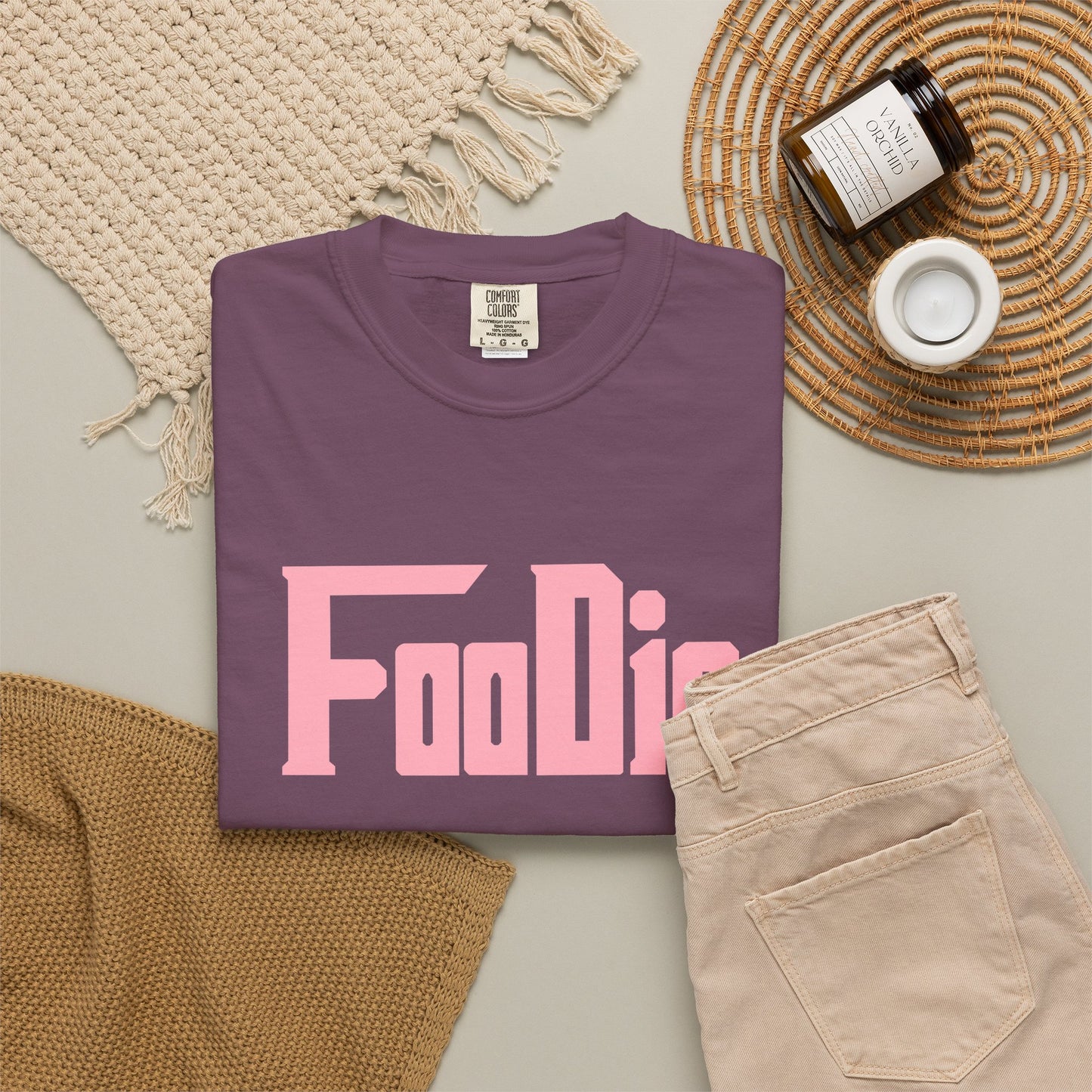 L.O.E.F Foodie Unisex Tee Shirt (Soft Pink)