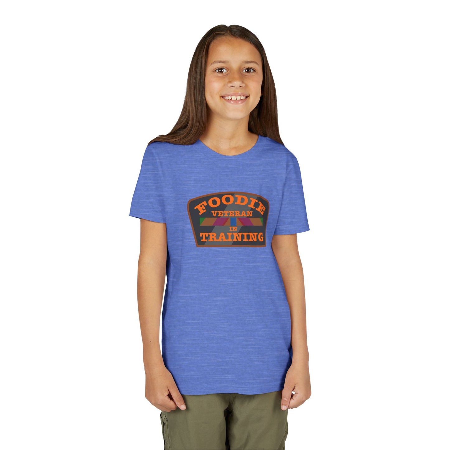 L.O.E.F Foodie Veteran In Training Kids Tee Shirt  (Orange)