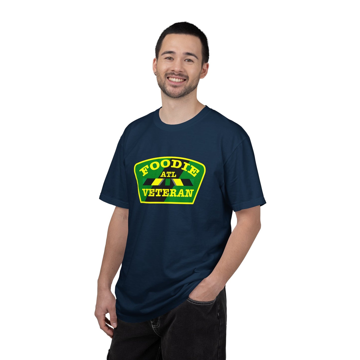 L.O.E.F Foodie Veteran ATL Unisex Tee Shirt (Yellow and Green)