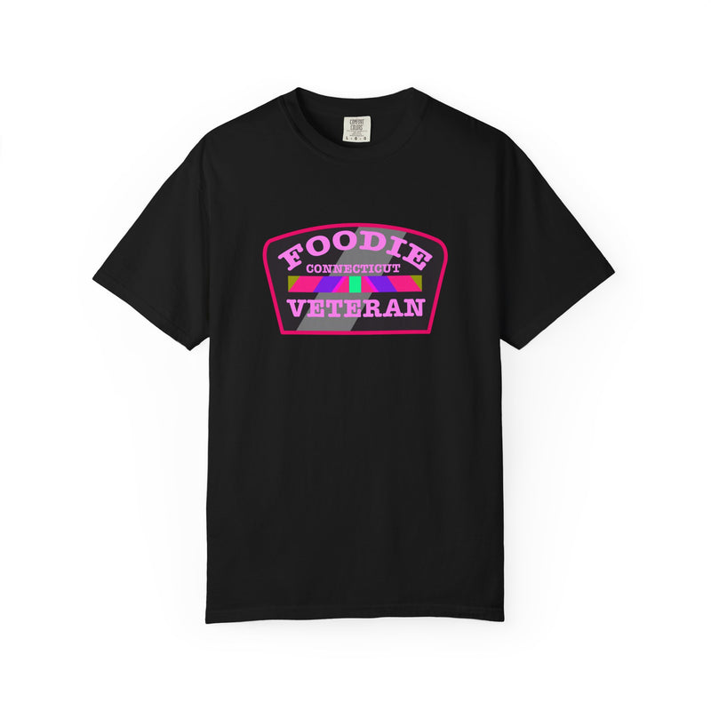 L.O.E.F Foodie Veteran CONNECTICUT Unisex Tee Shirt (Pink)
