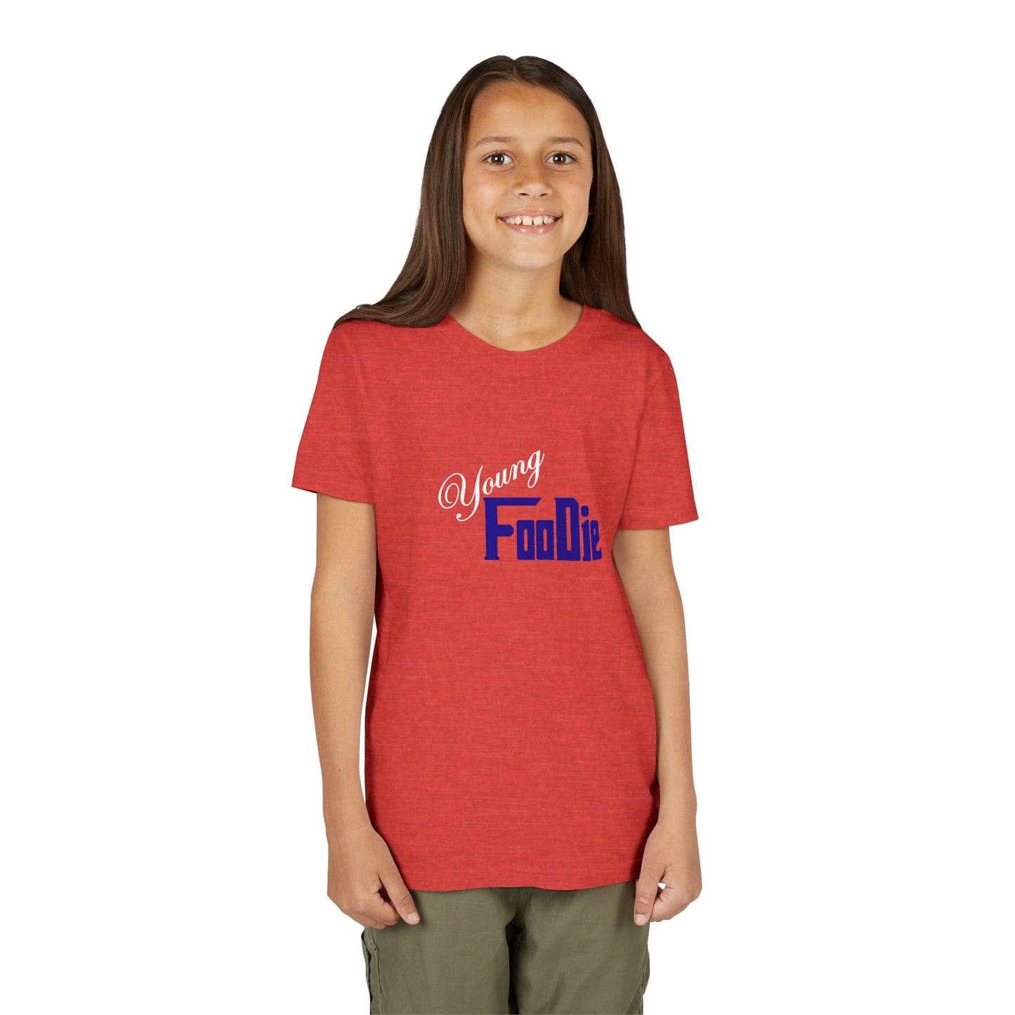 L.O.E.F White Young Foodie Kids Short Sleeve Tee (Dark Blue)