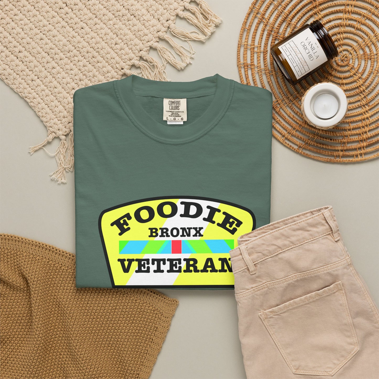 L.O.E.F Foodie Veteran Bronx Unisex Tee Shirt (Yellow)